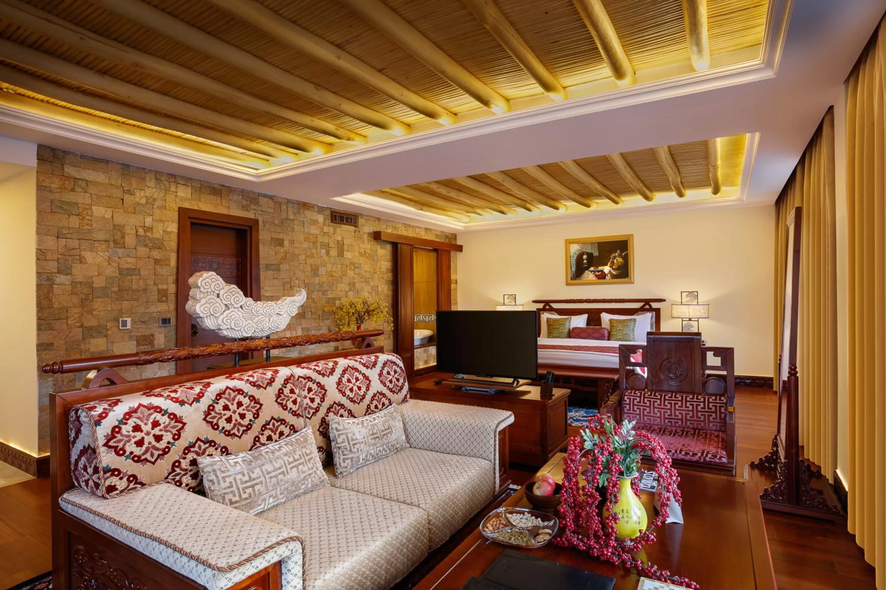 Living room in The Grand Dragon Ladakh