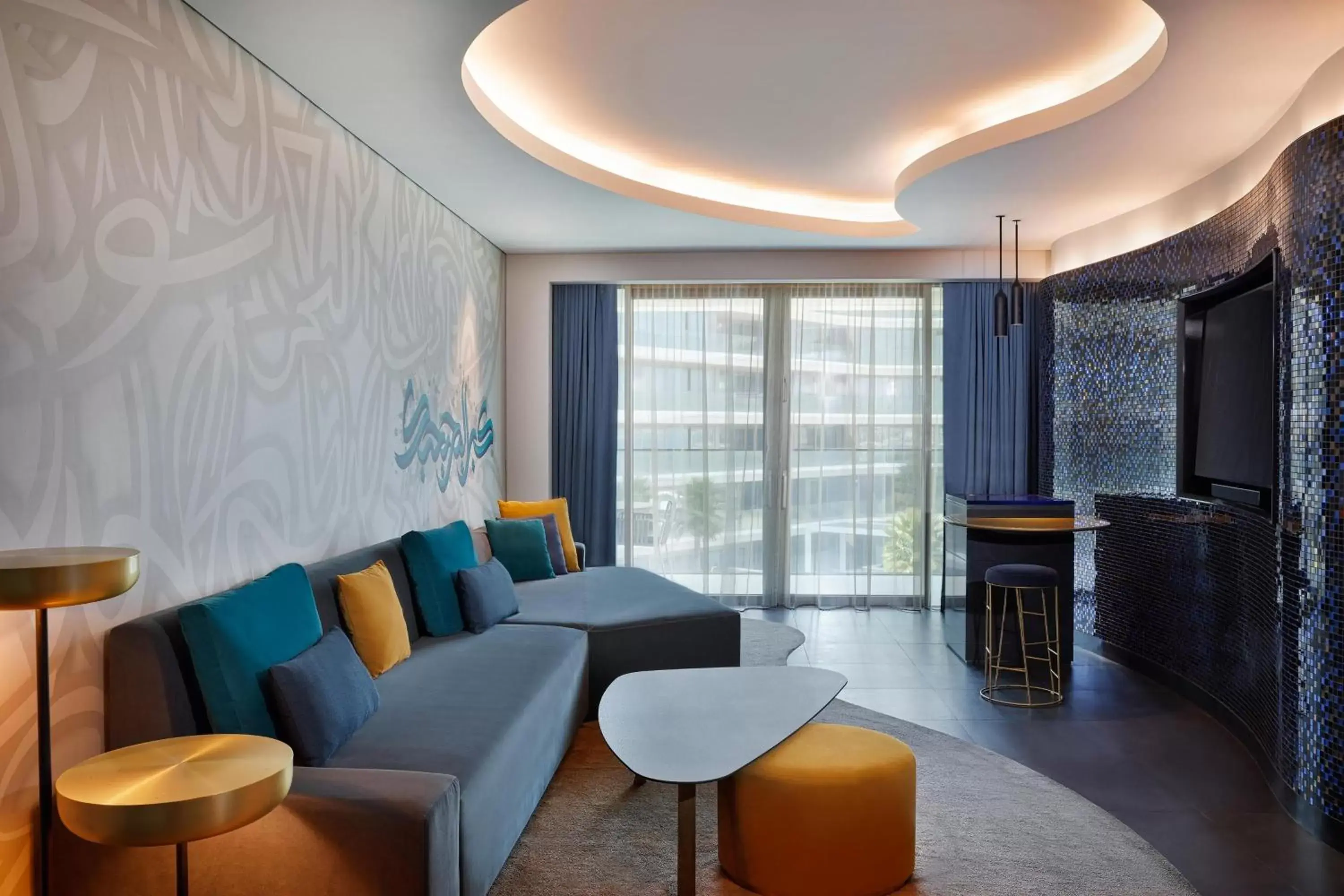 Living room, Seating Area in W Dubai - The Palm