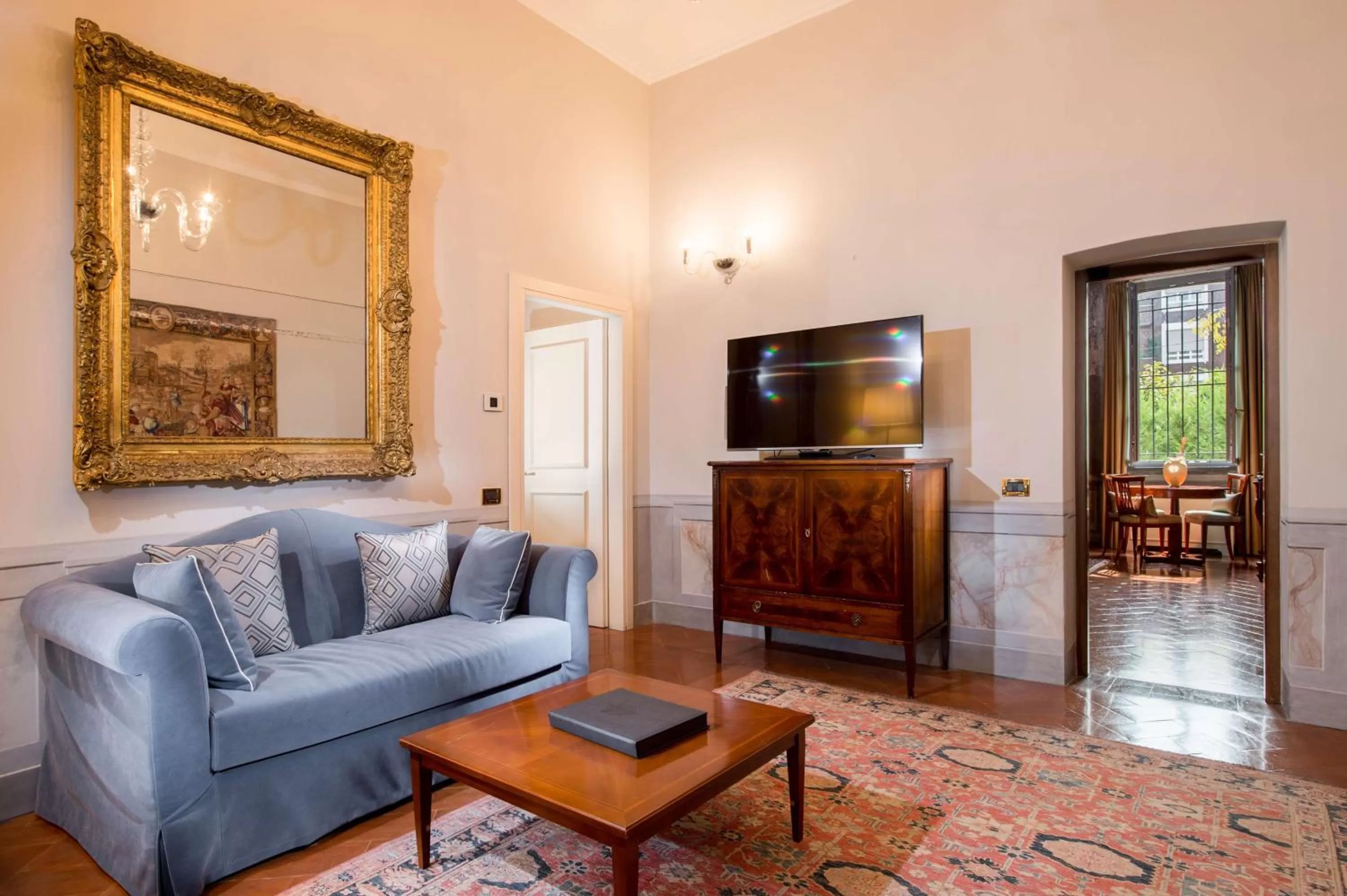 Living room in Grand Hotel Villa Torretta, Curio Collection by Hilton