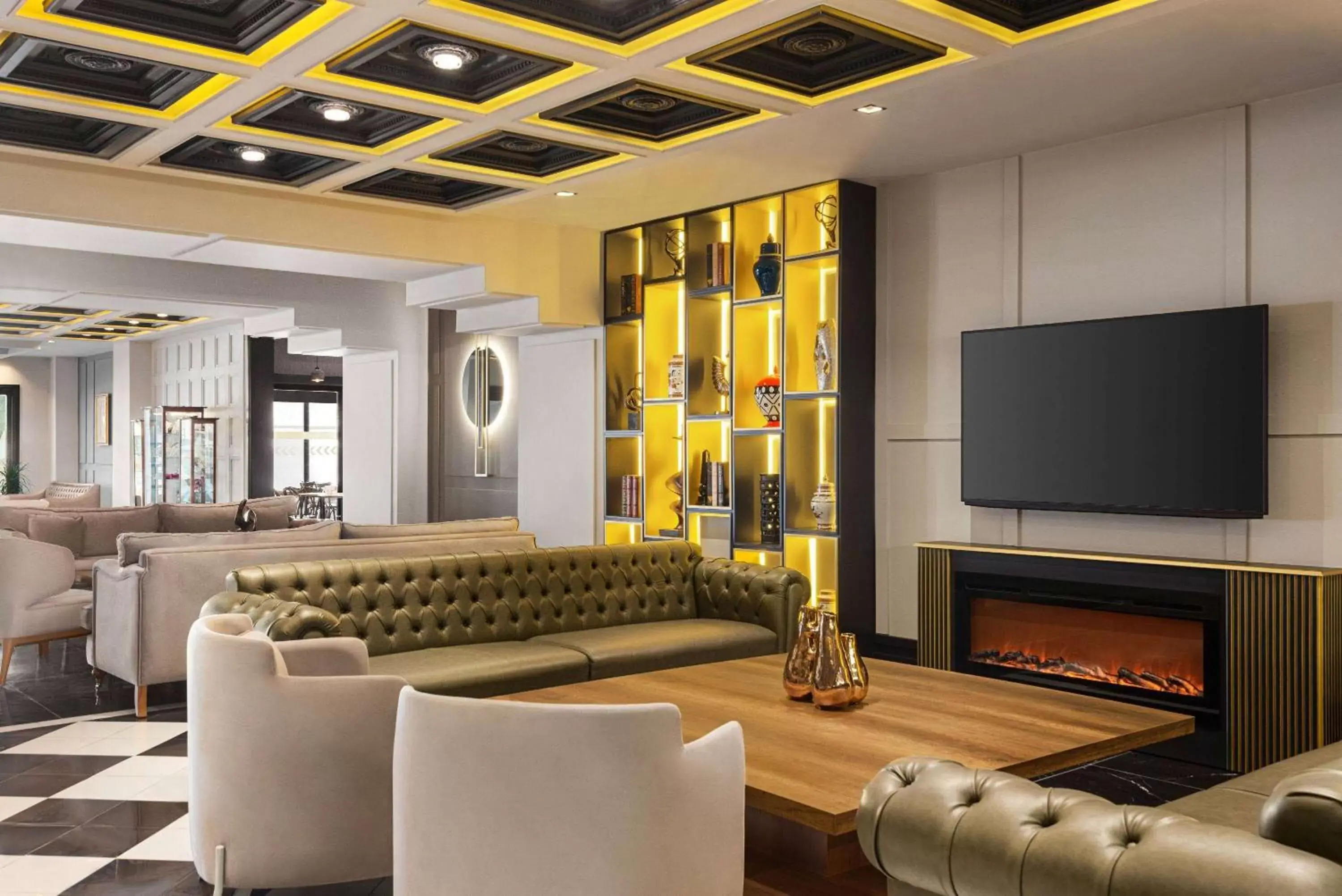 Communal lounge/ TV room, Seating Area in Ramada by Wyndham Erzurum