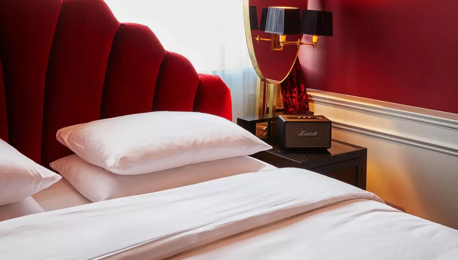 Decorative detail, Bed in Provocateur Berlin, a Member of Design Hotels