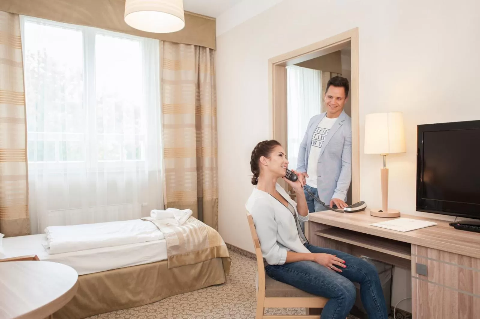 Bed in Hotel Cesarskie Ogrody