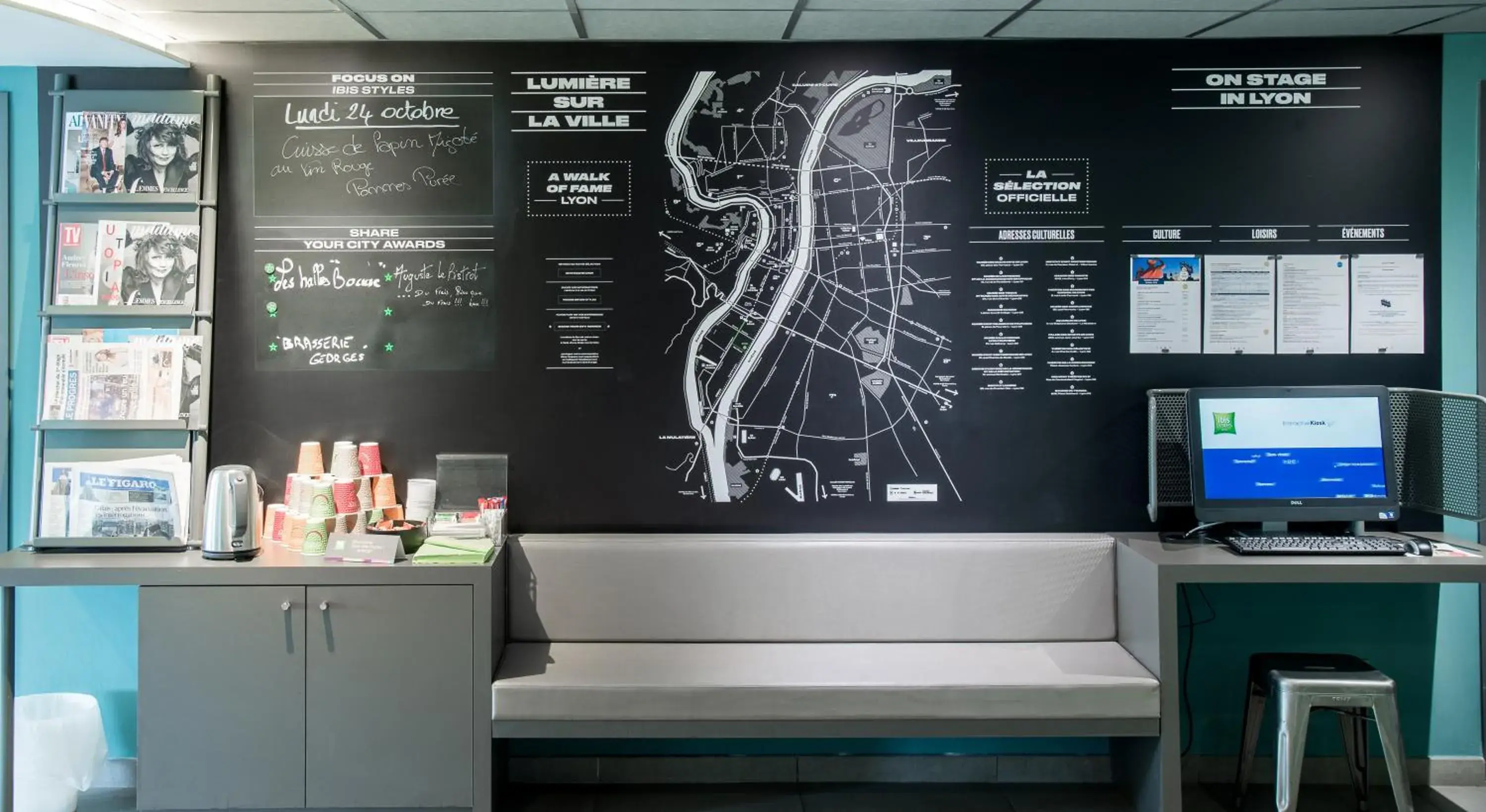 Lobby or reception, Coffee/Tea Facilities in ibis Styles Lyon Confluence