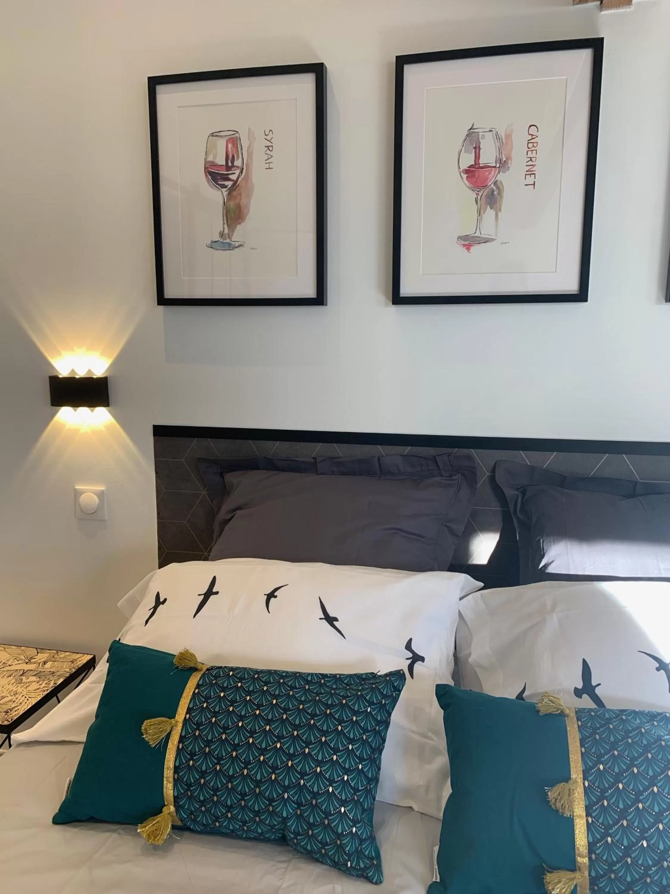 Bedroom, Bed in La Glycine B&B