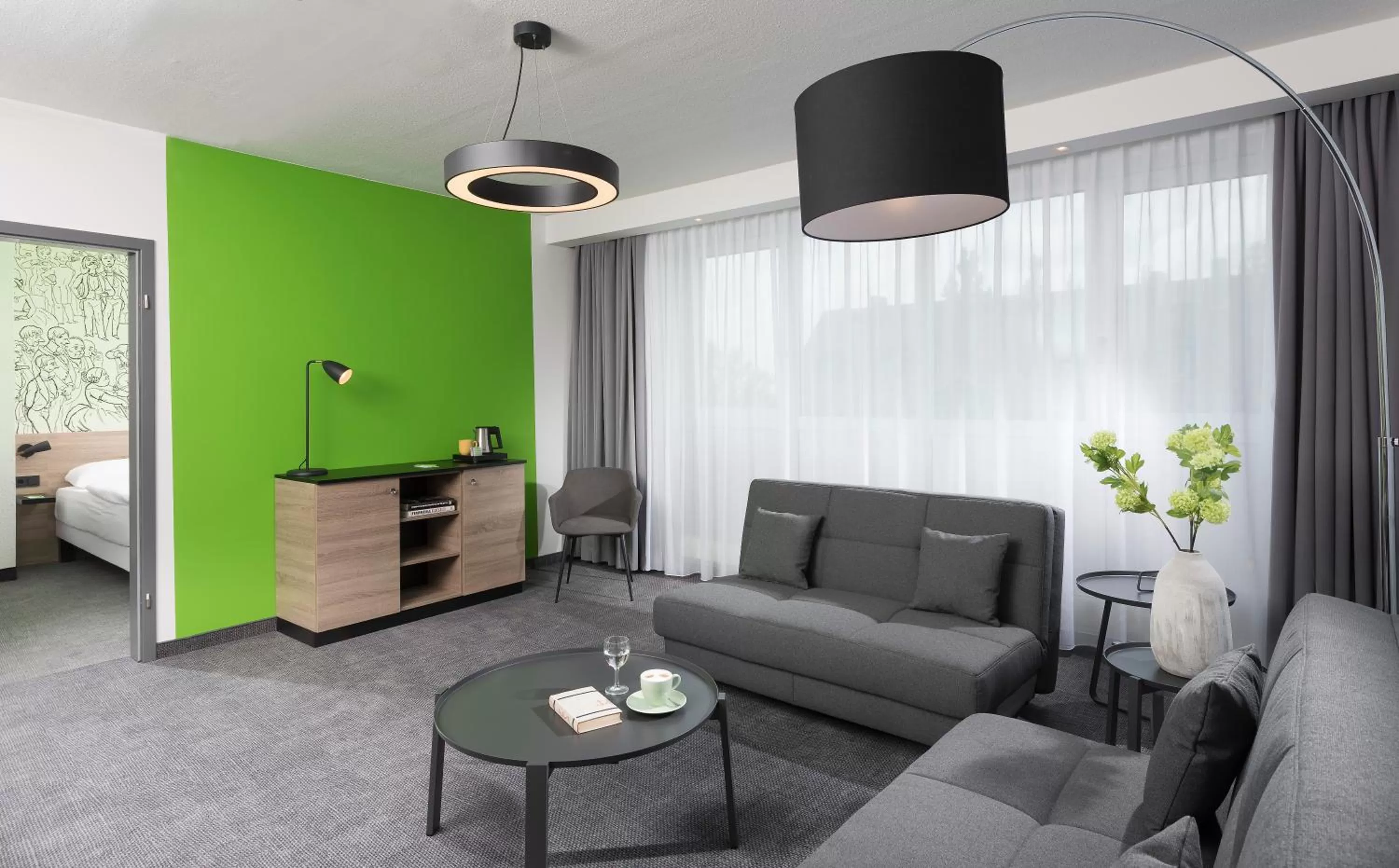 Photo of the whole room in ibis Styles Halle