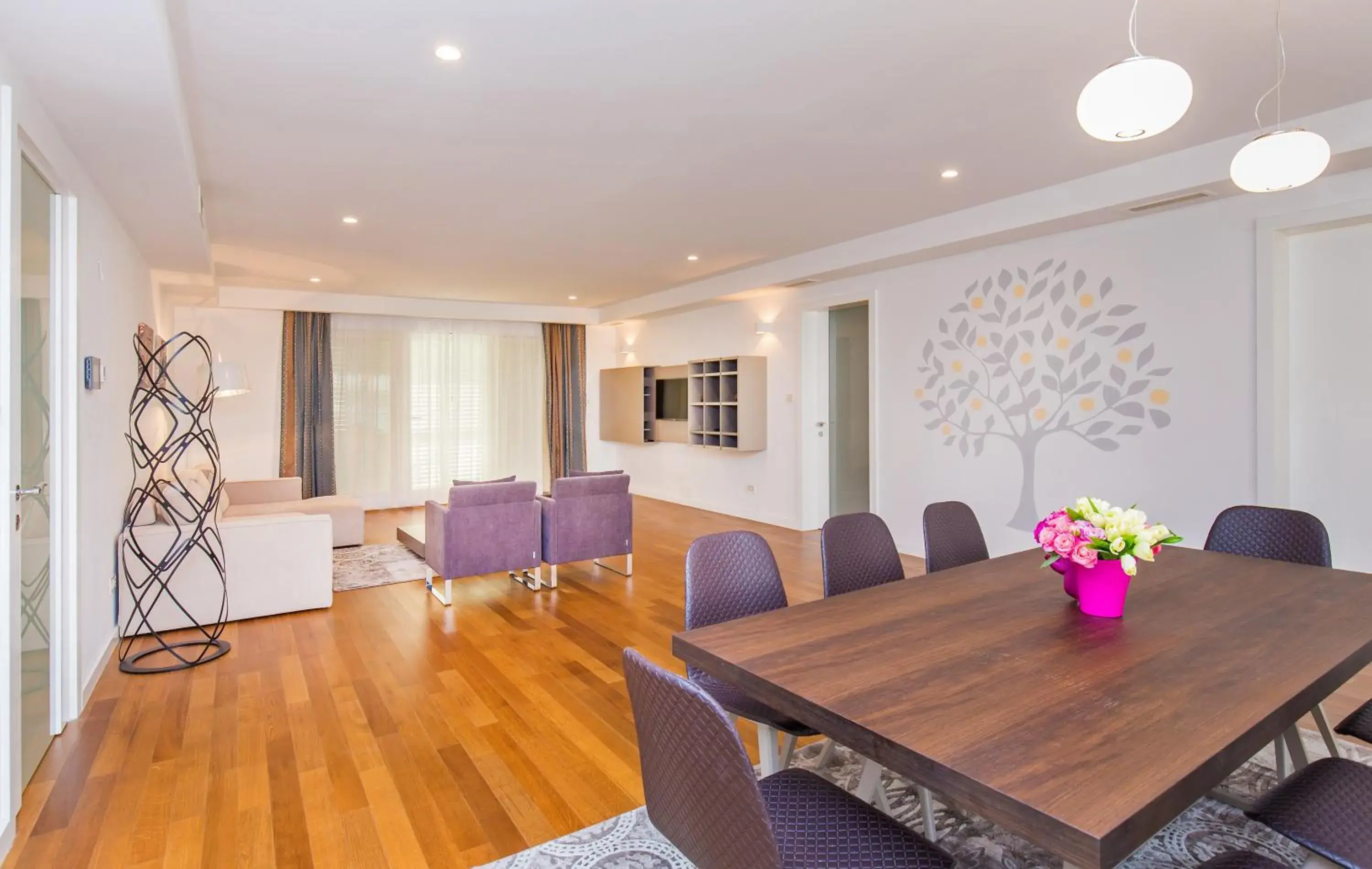 Living room, Dining Area in Dubrovnik Luxury Residence – L’Orangerie