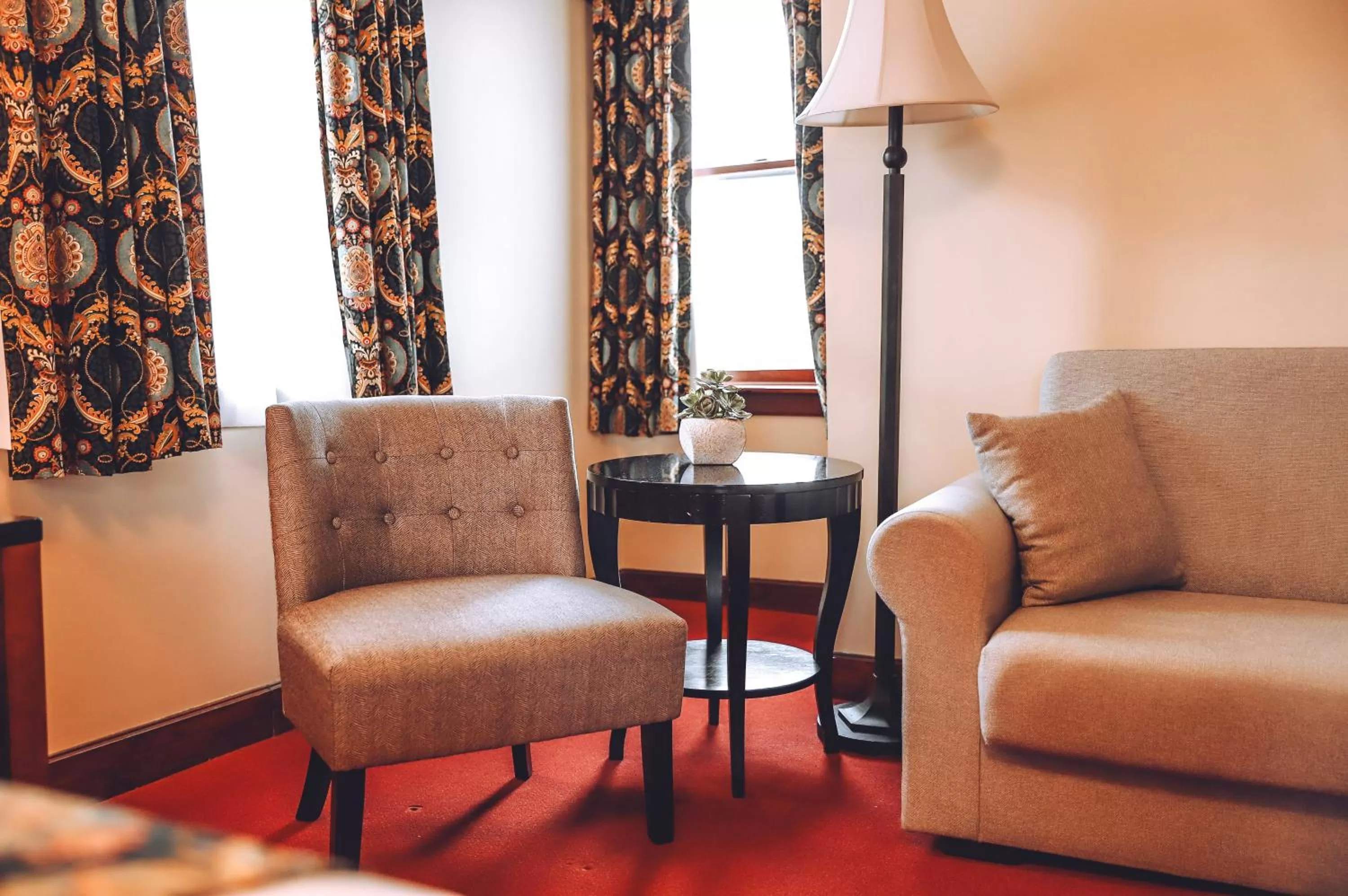 Seating area in Tom Quick Inn