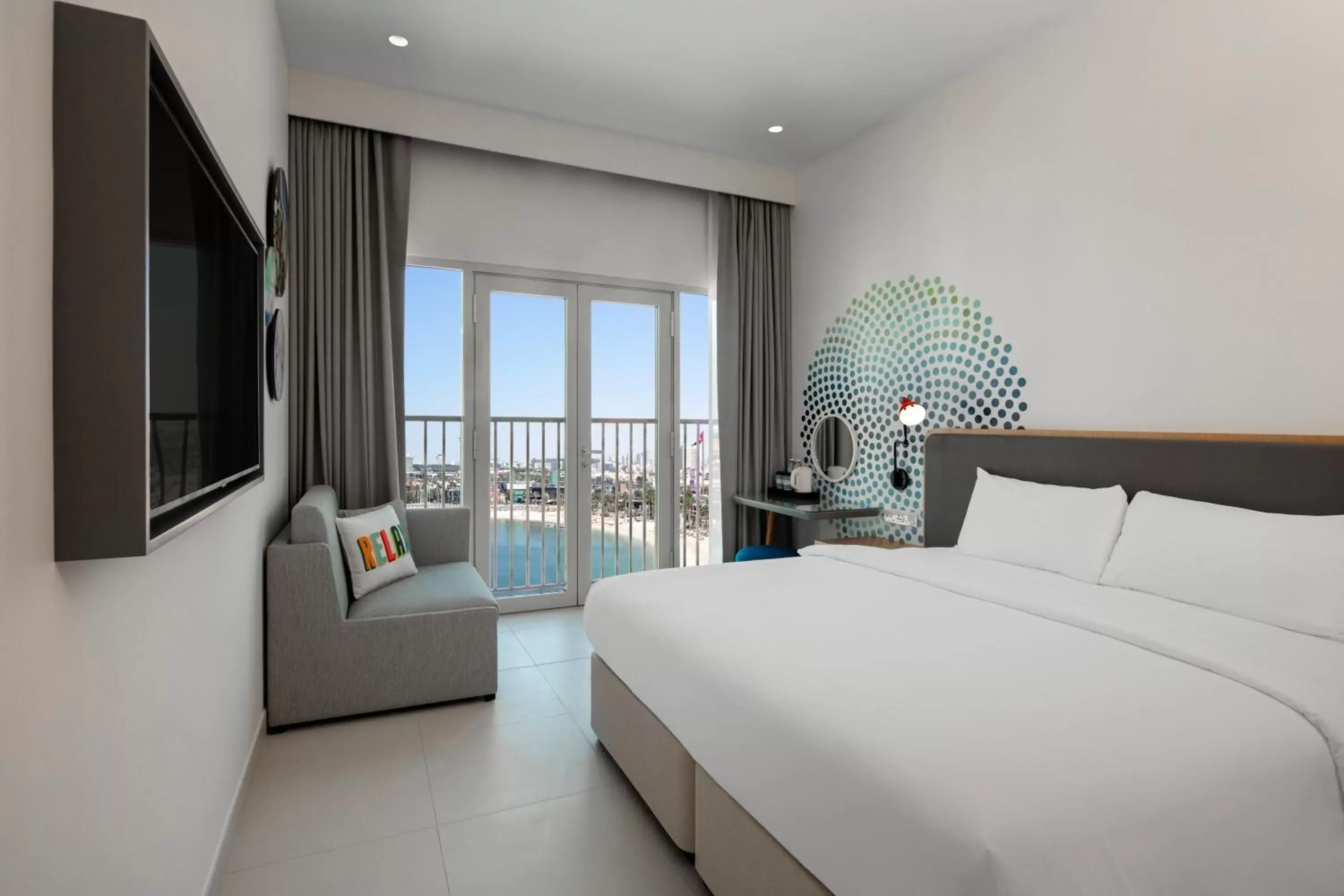 Bedroom, Bed in Rove La Mer Beach, Jumeirah Bedroom, Bed in Rove La Mer Beach, Jumeirah