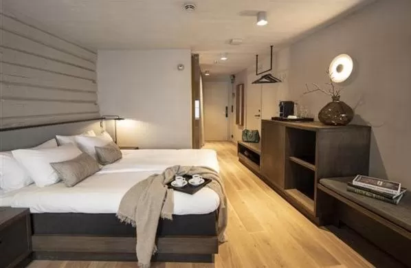 Coffee/tea facilities, Bed in Tollboden Hotell - Unike Hoteller