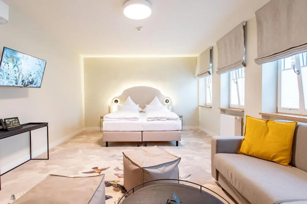 Bed in Hotel Tuchhaus