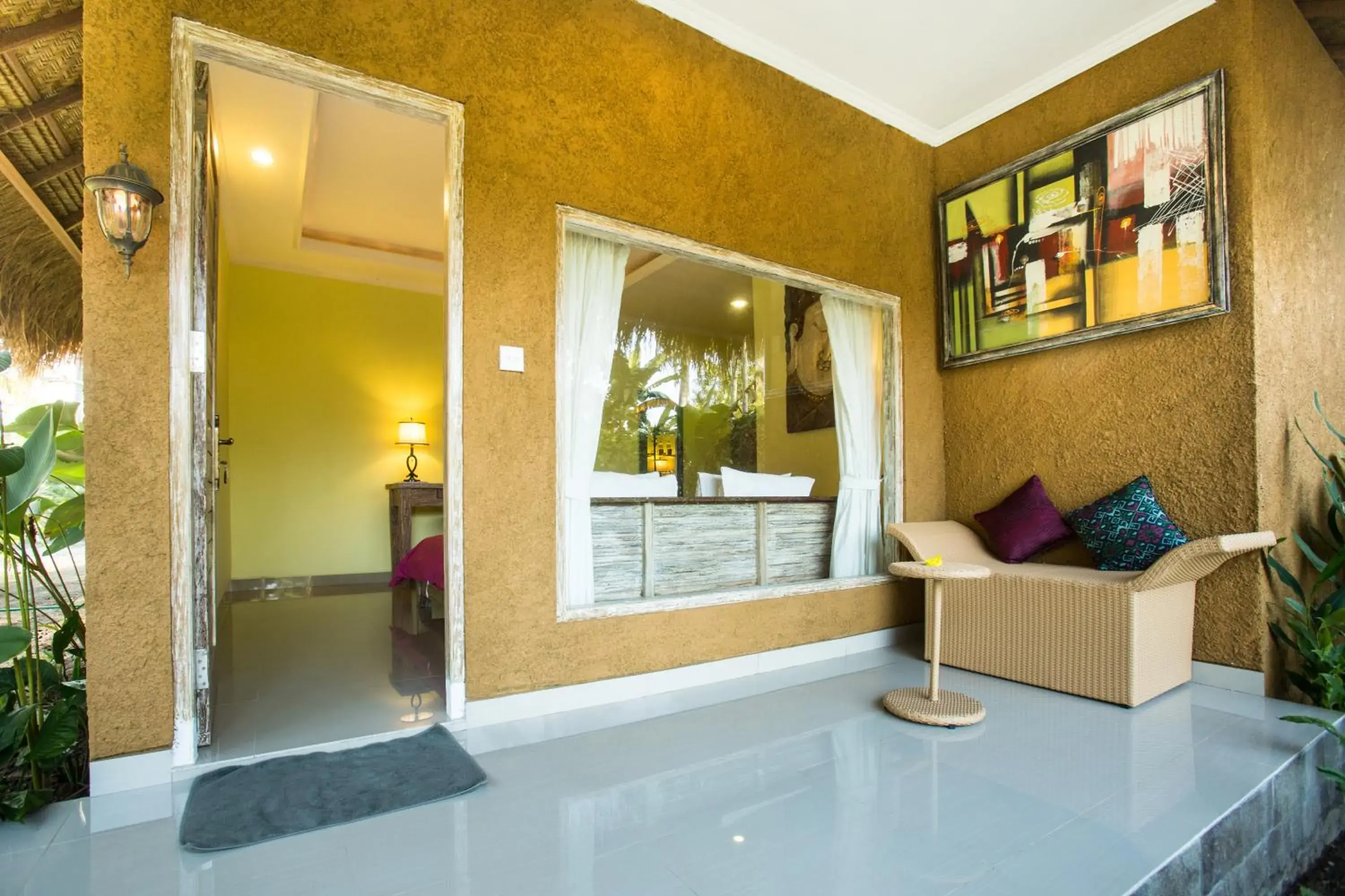 Balcony/Terrace, Lobby/Reception in Ubad Retreat, A Local Family Run Hotel