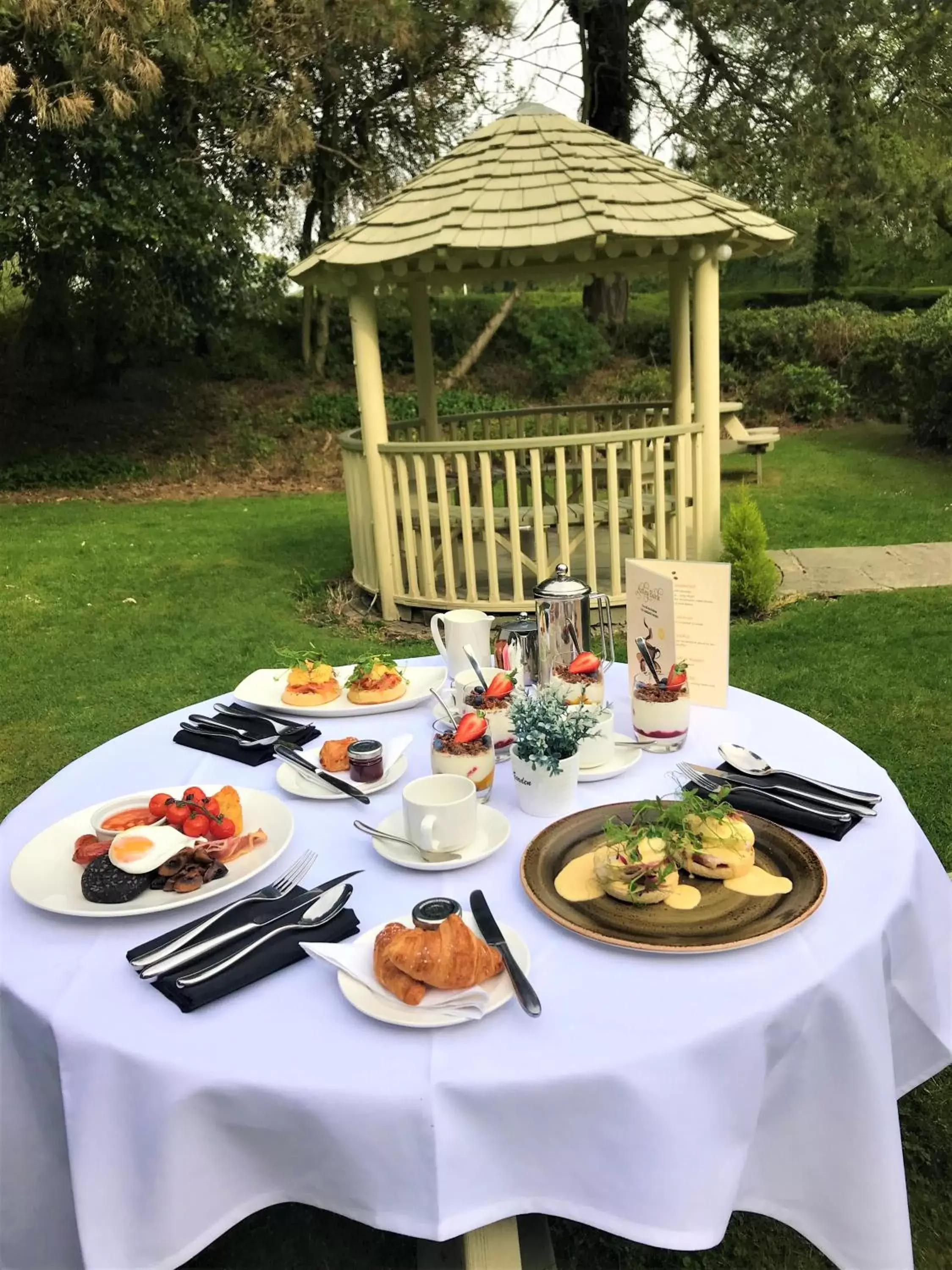 Patio in Astley Bank Hotel