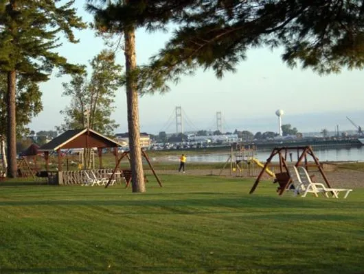 Children play ground in Waterfront Inn Mackinaw City