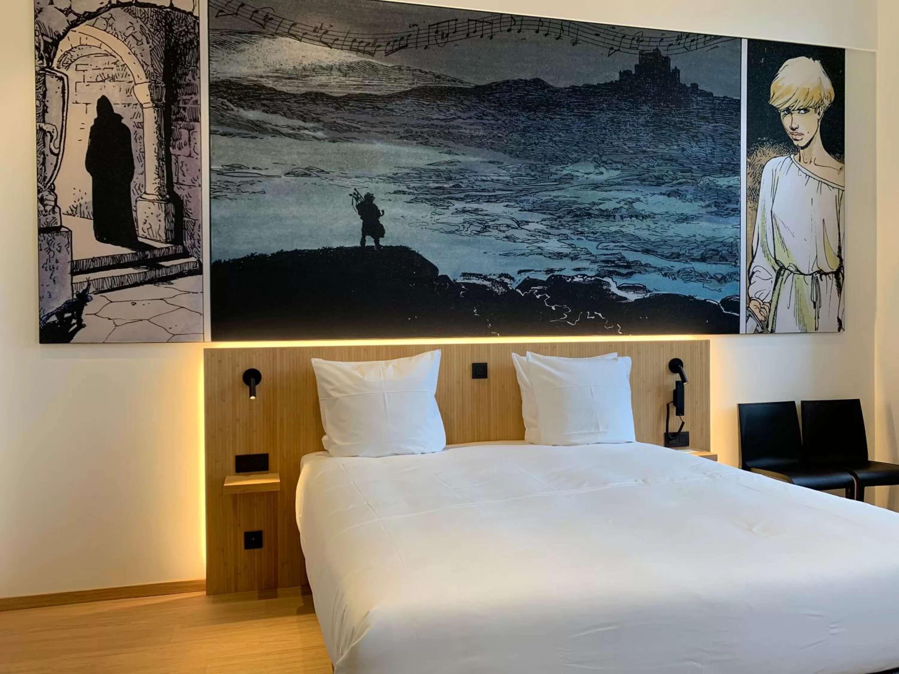 Decorative detail, Bed in Comic Art Hotel