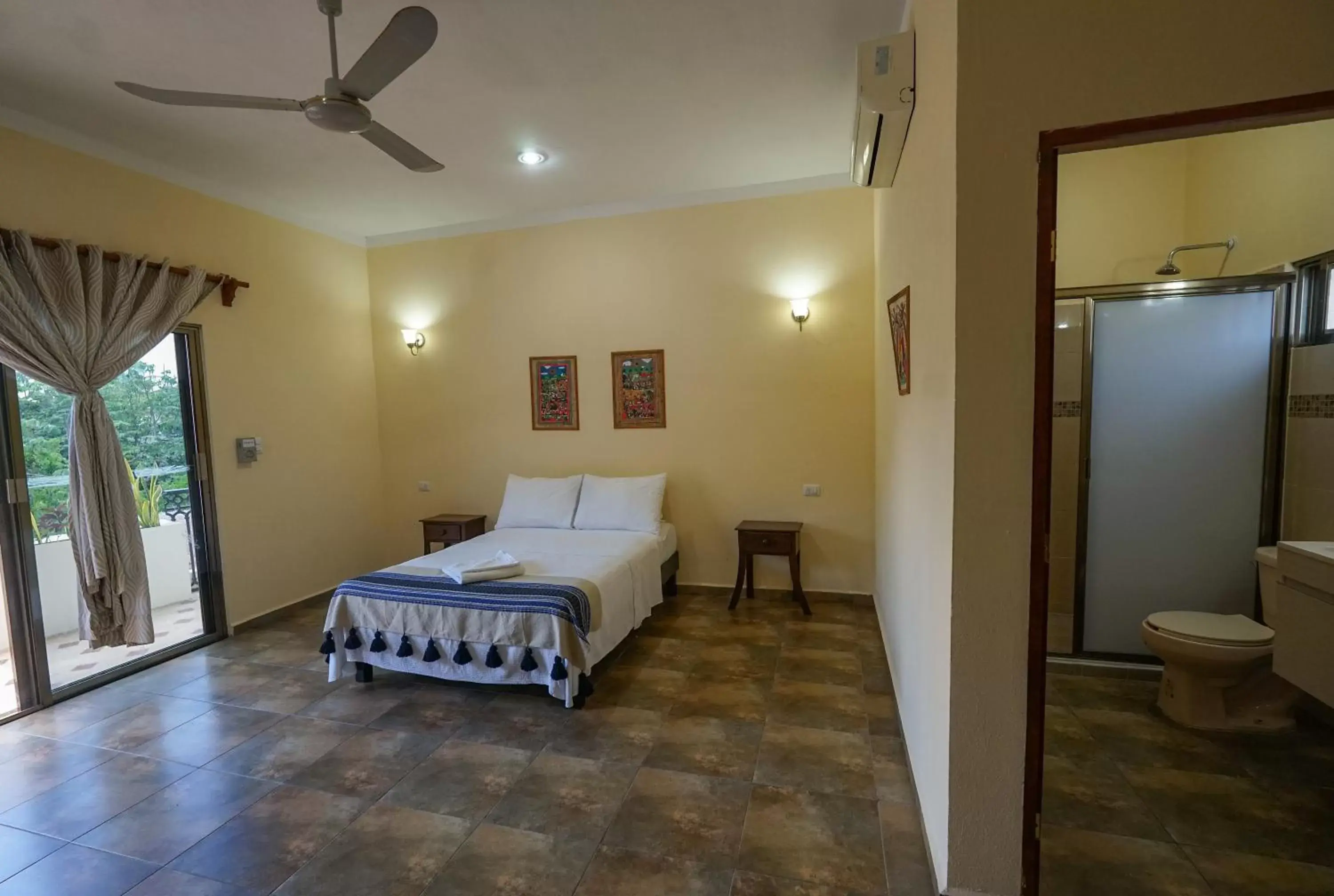 Bedroom, Bed in hotel stella maris tulum