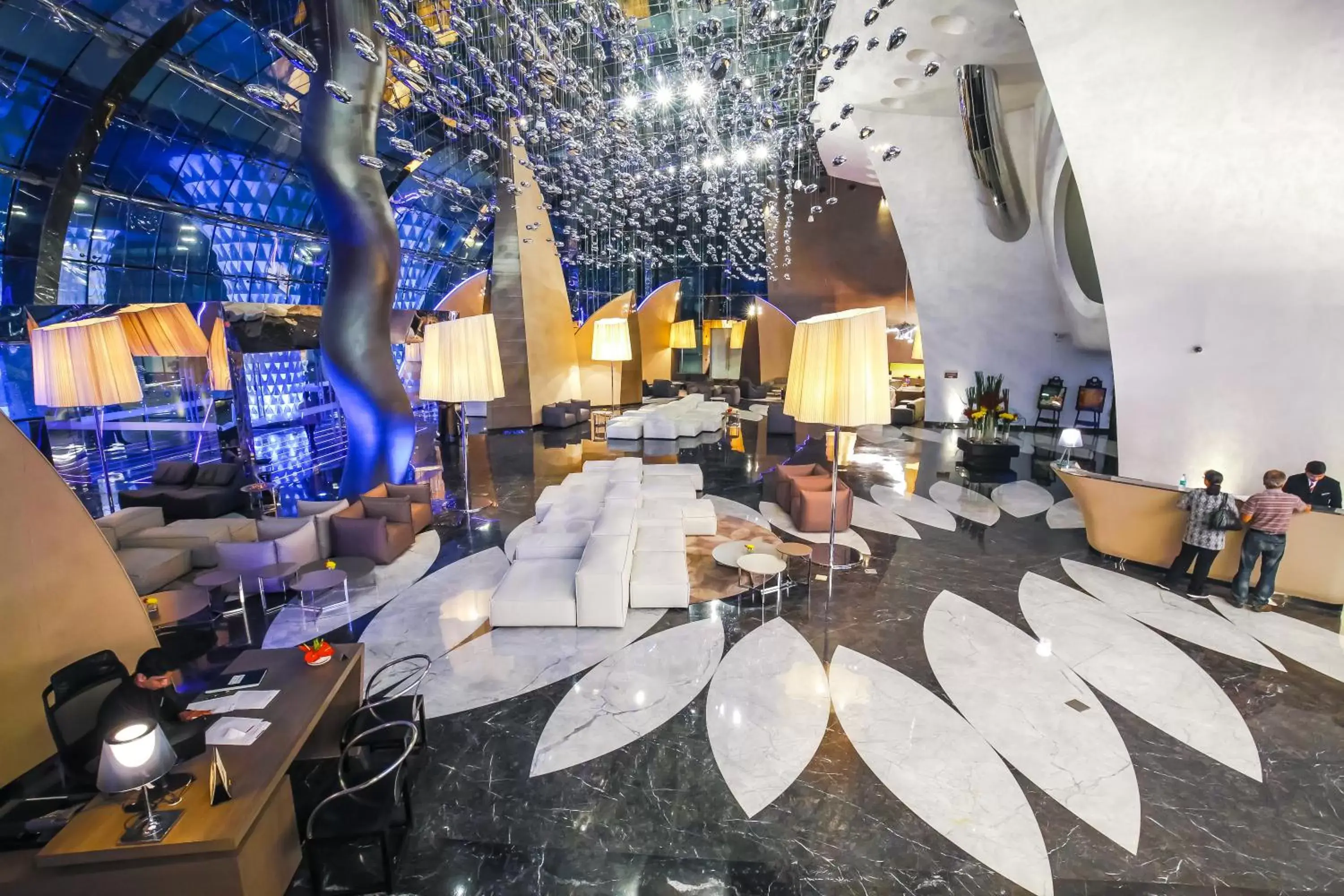 Lobby or reception in Hotel Sahara Star Lobby or reception in Hotel Sahara Star