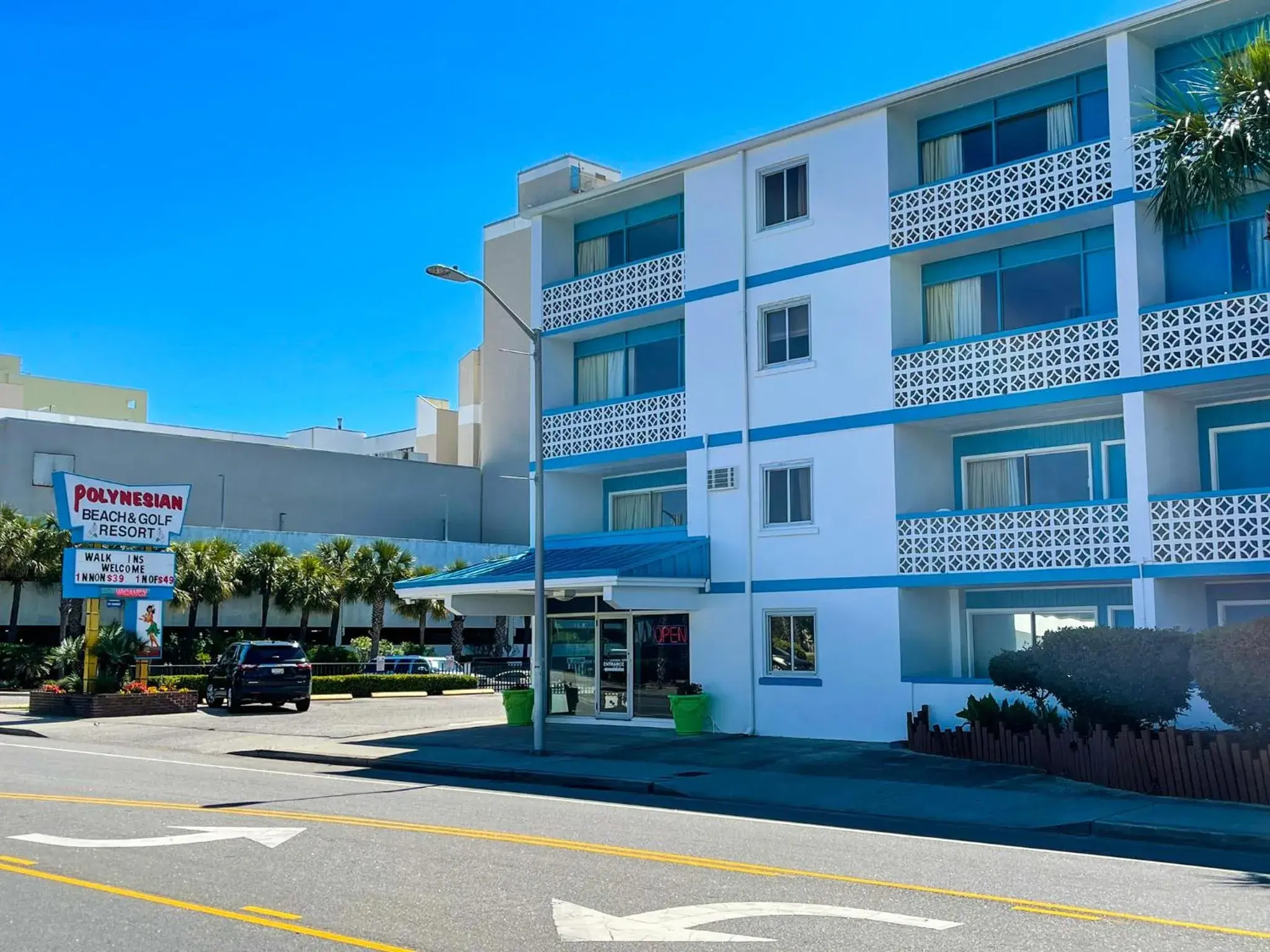 Property Building in Polynesian Oceanfront Hotel