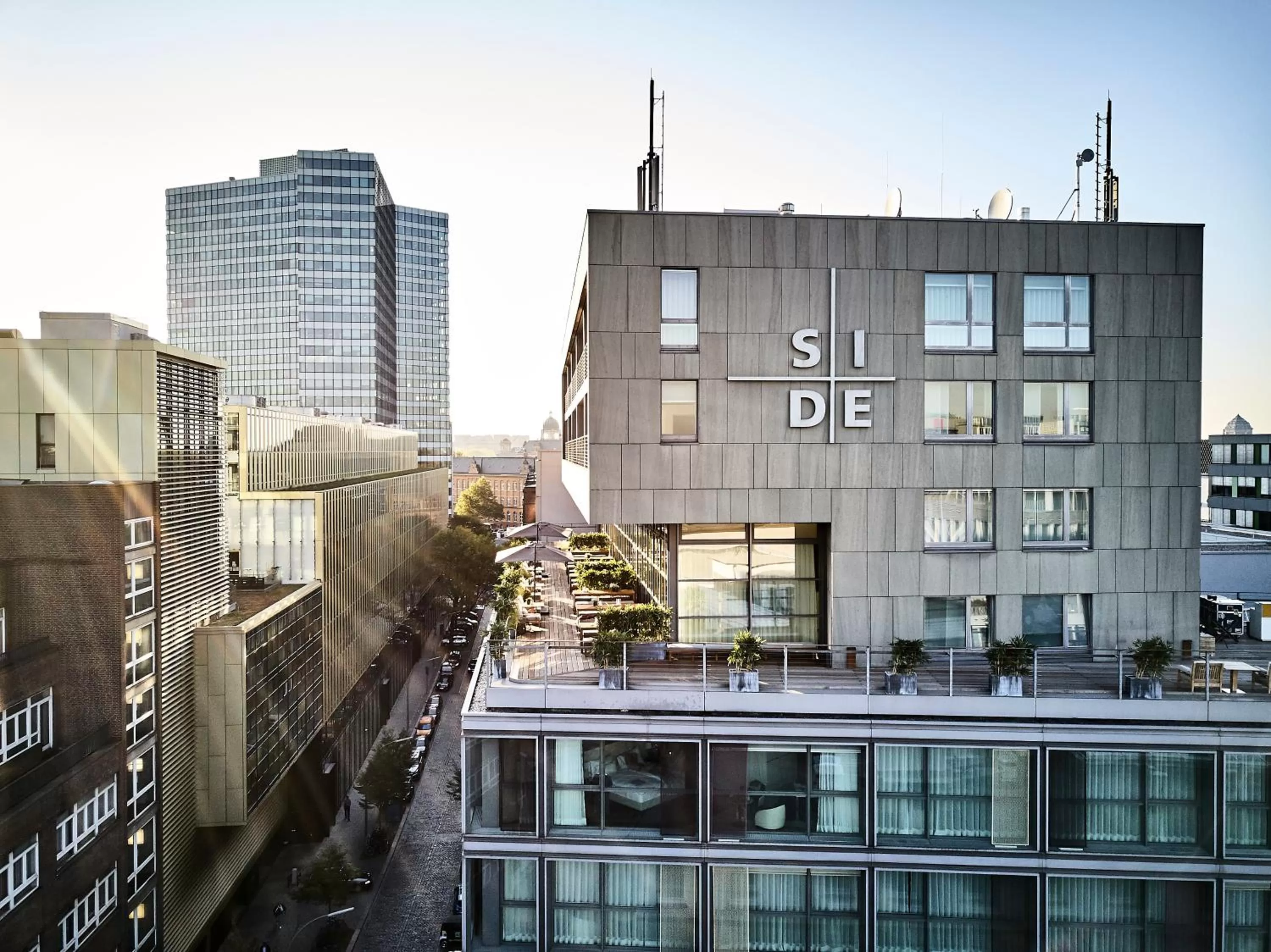 Bird's eye view in SIDE, Hamburg, a Member of Design Hotels