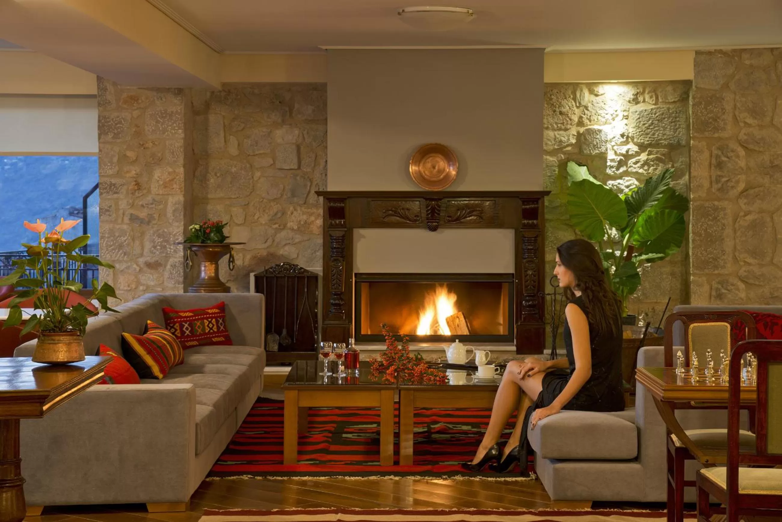 Lobby or reception in Ellinon Thea Arachova