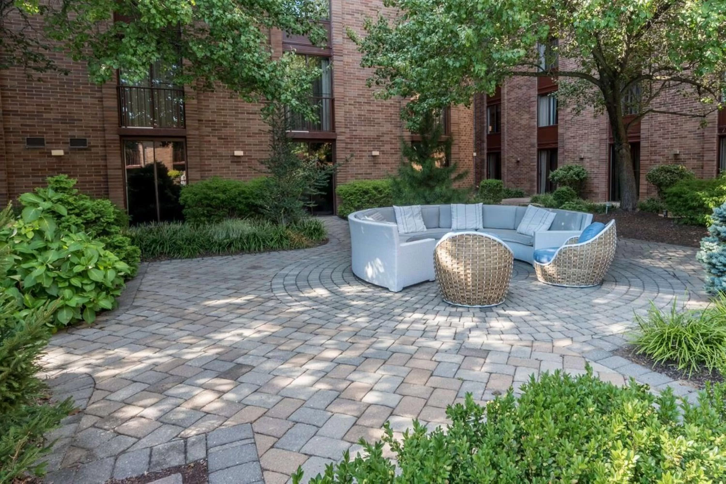 Pool view in Hampton Inn Parsippany