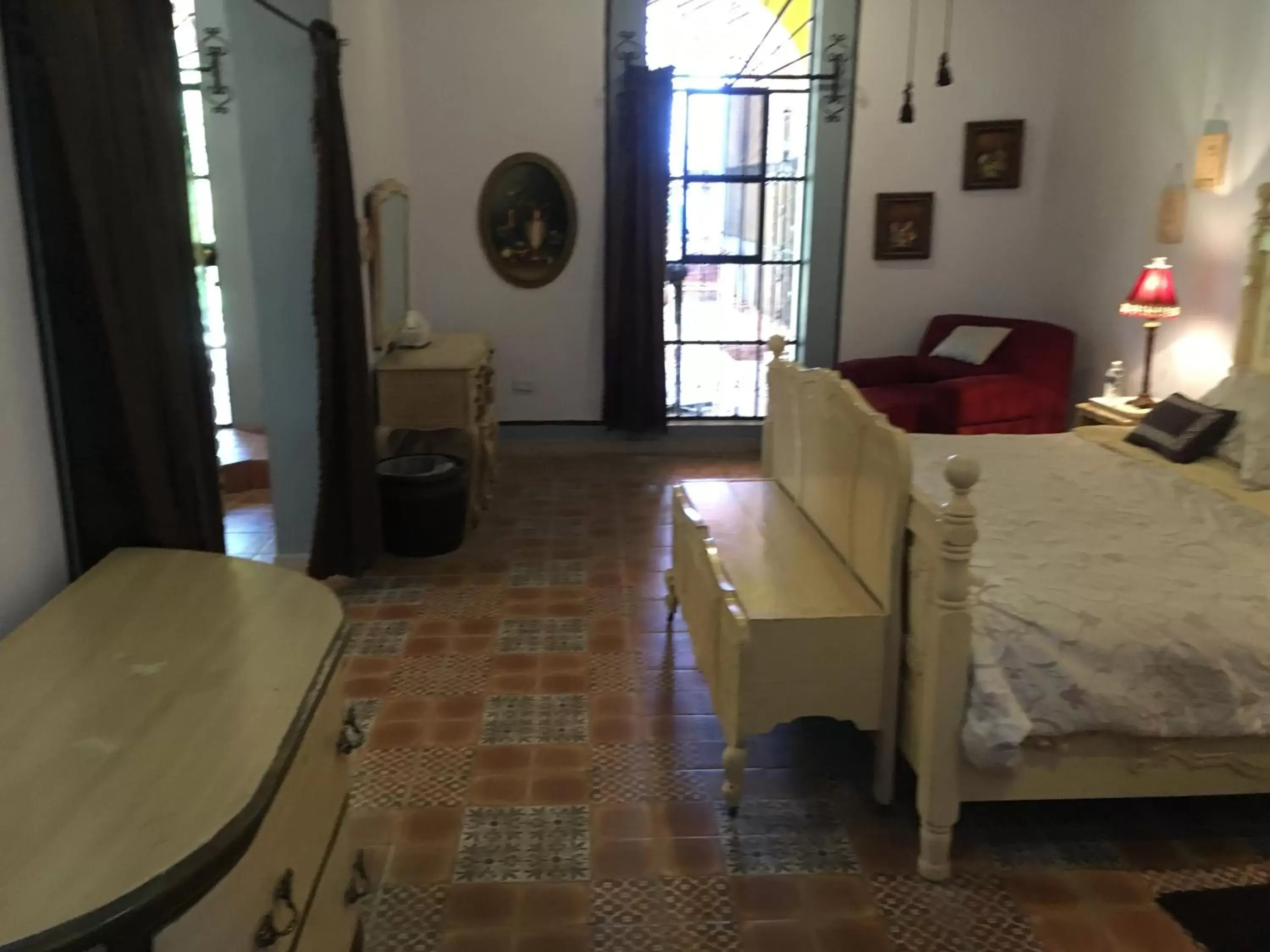 Bedroom, Seating Area in Hacienda San Pedro Nohpat