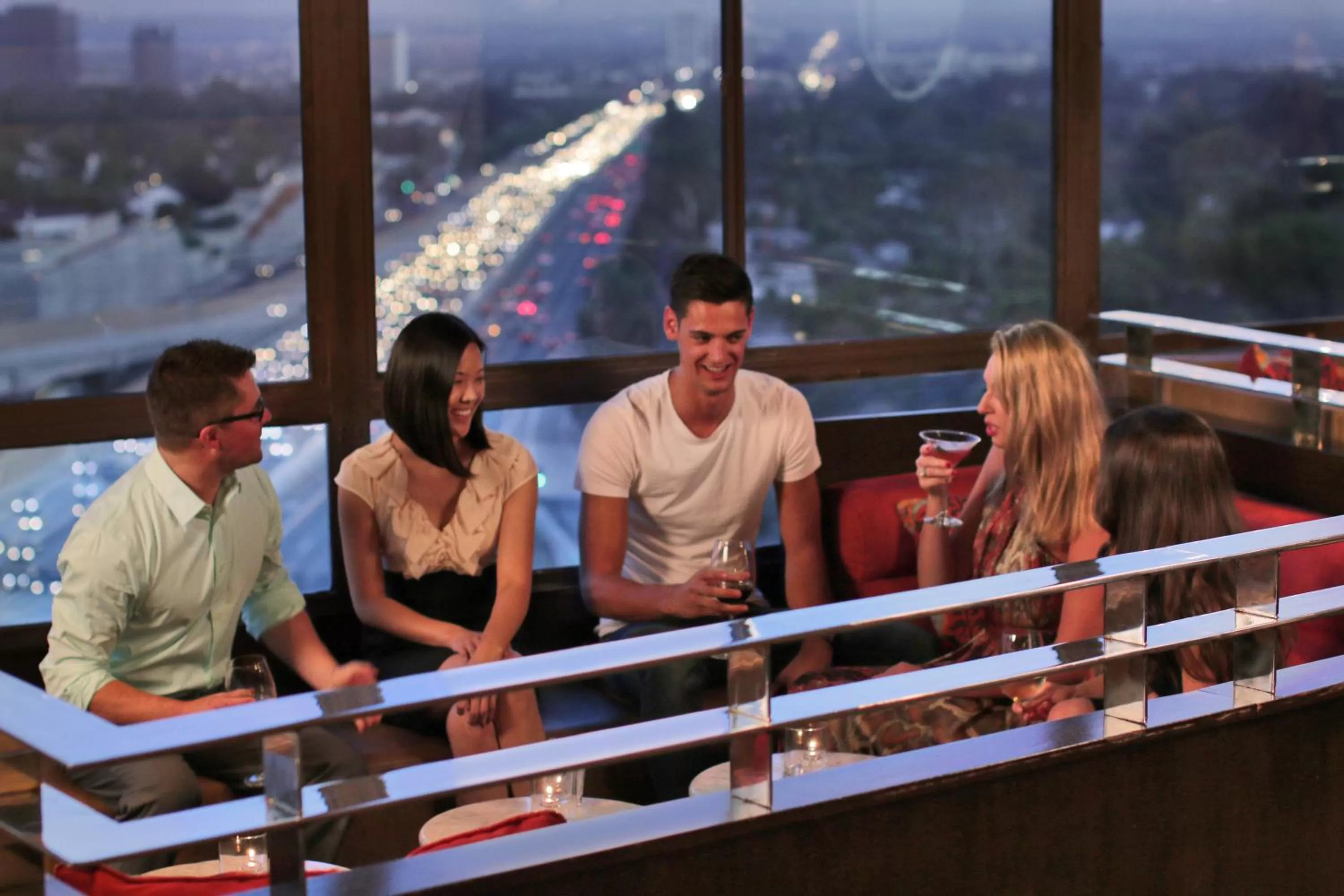 group of guests in Hotel Angeleno