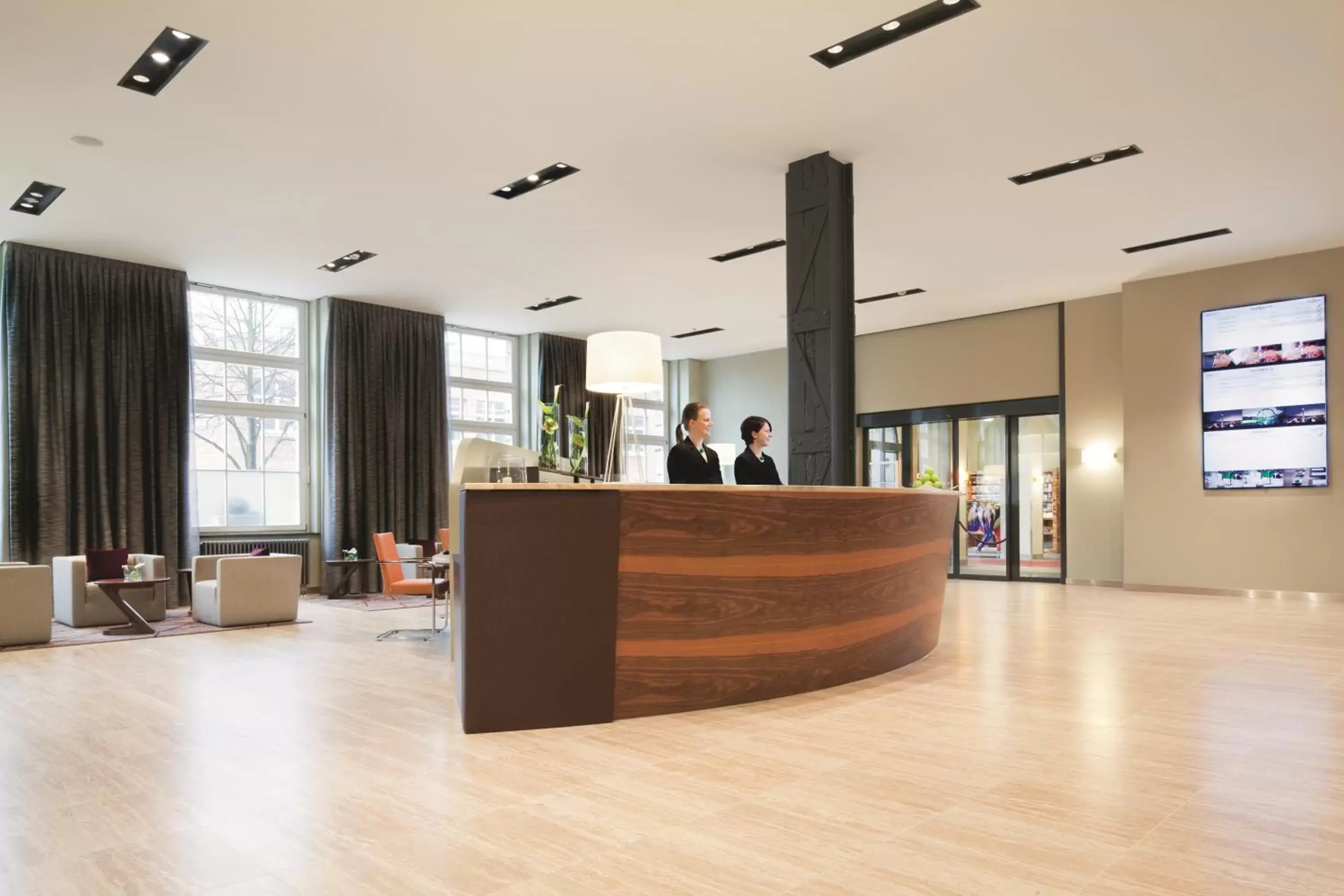 Lobby or reception in Mövenpick Hotel Berlin Am Potsdamer Platz Lobby or reception in Mövenpick Hotel Berlin Am Potsdamer Platz