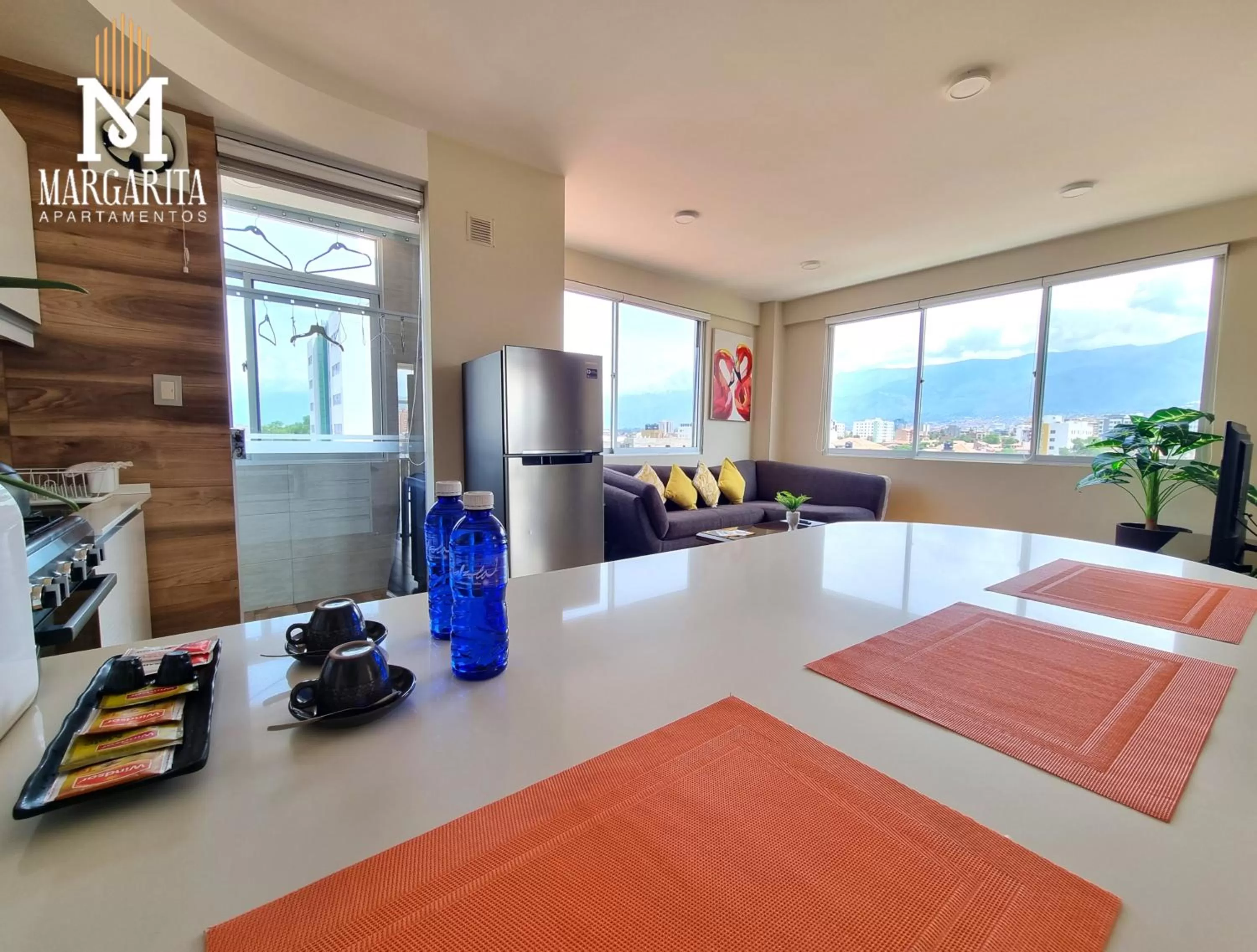 Kitchen or kitchenette in Margarita Apartamentos