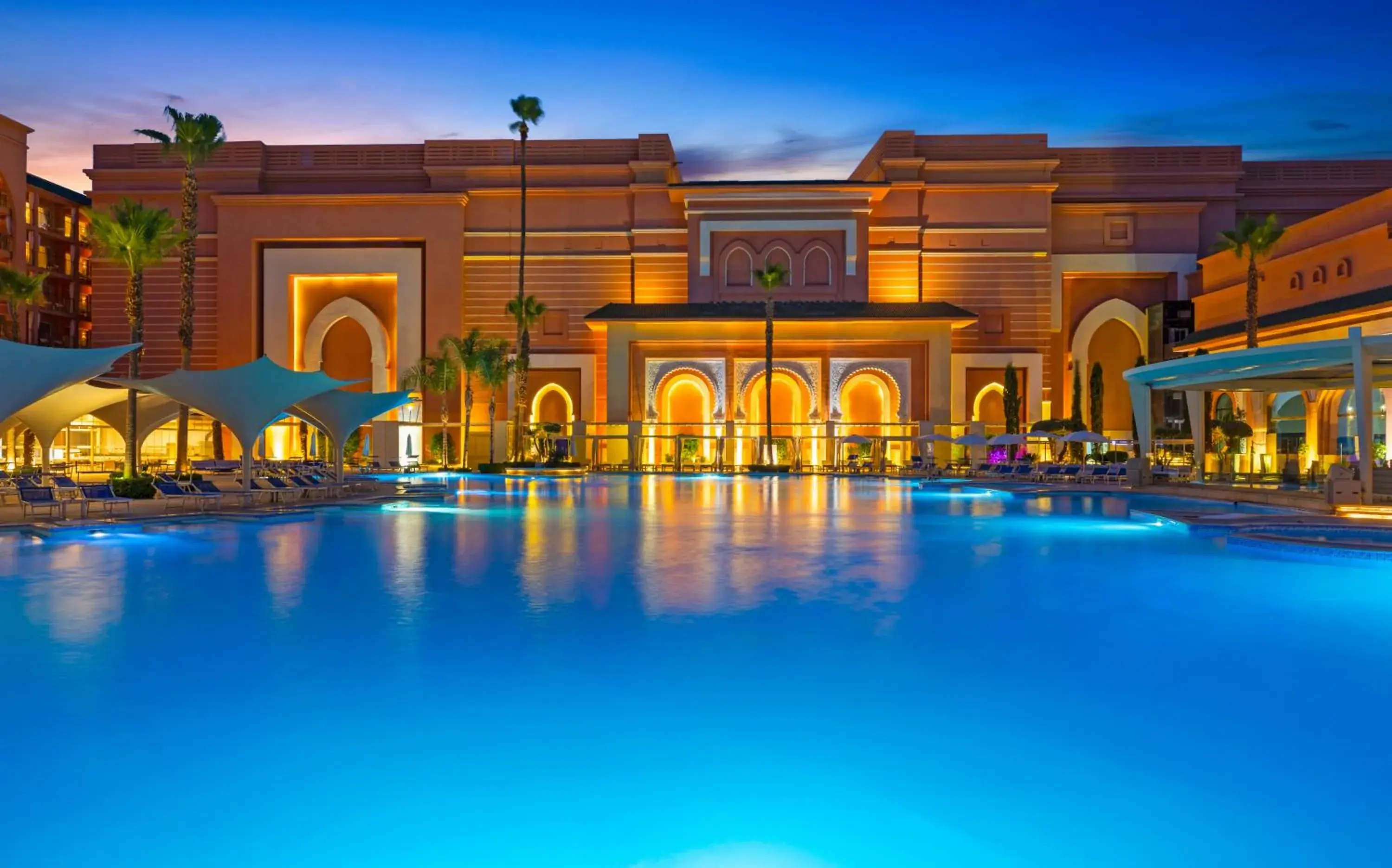 Night, Property Building in Savoy Le Grand Hotel Marrakech