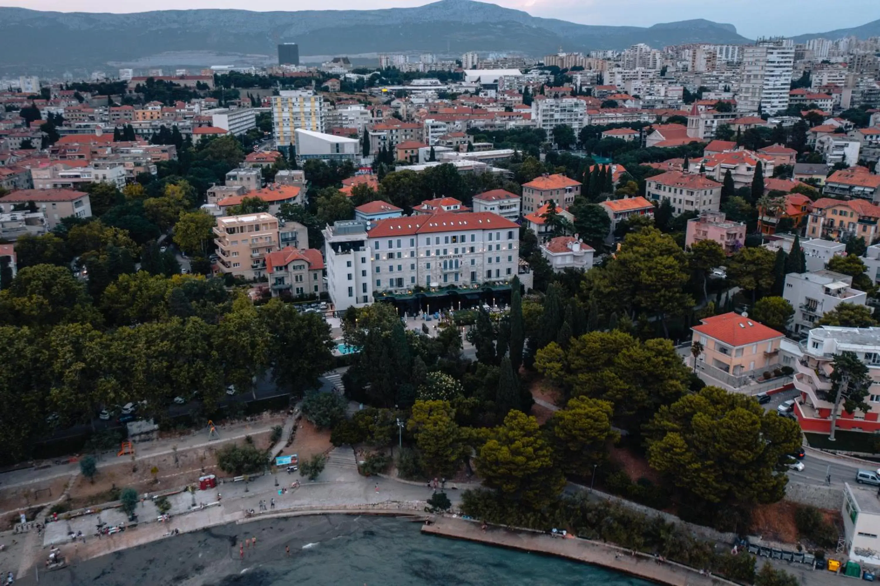 Beach, Bird's-eye View in Hotel Park Split
