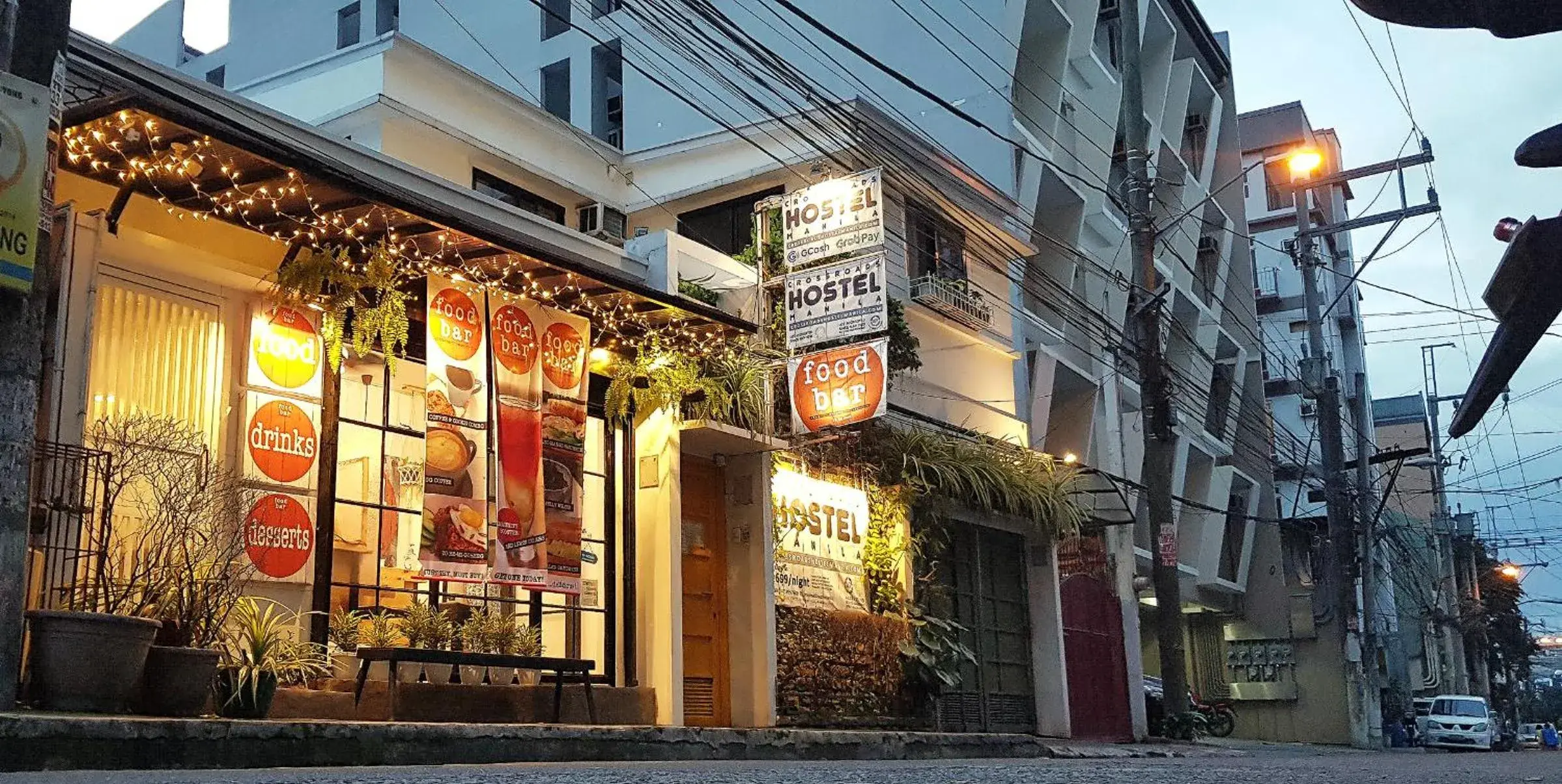 Facade/entrance in CROSSROADS HOSTEL MANILA