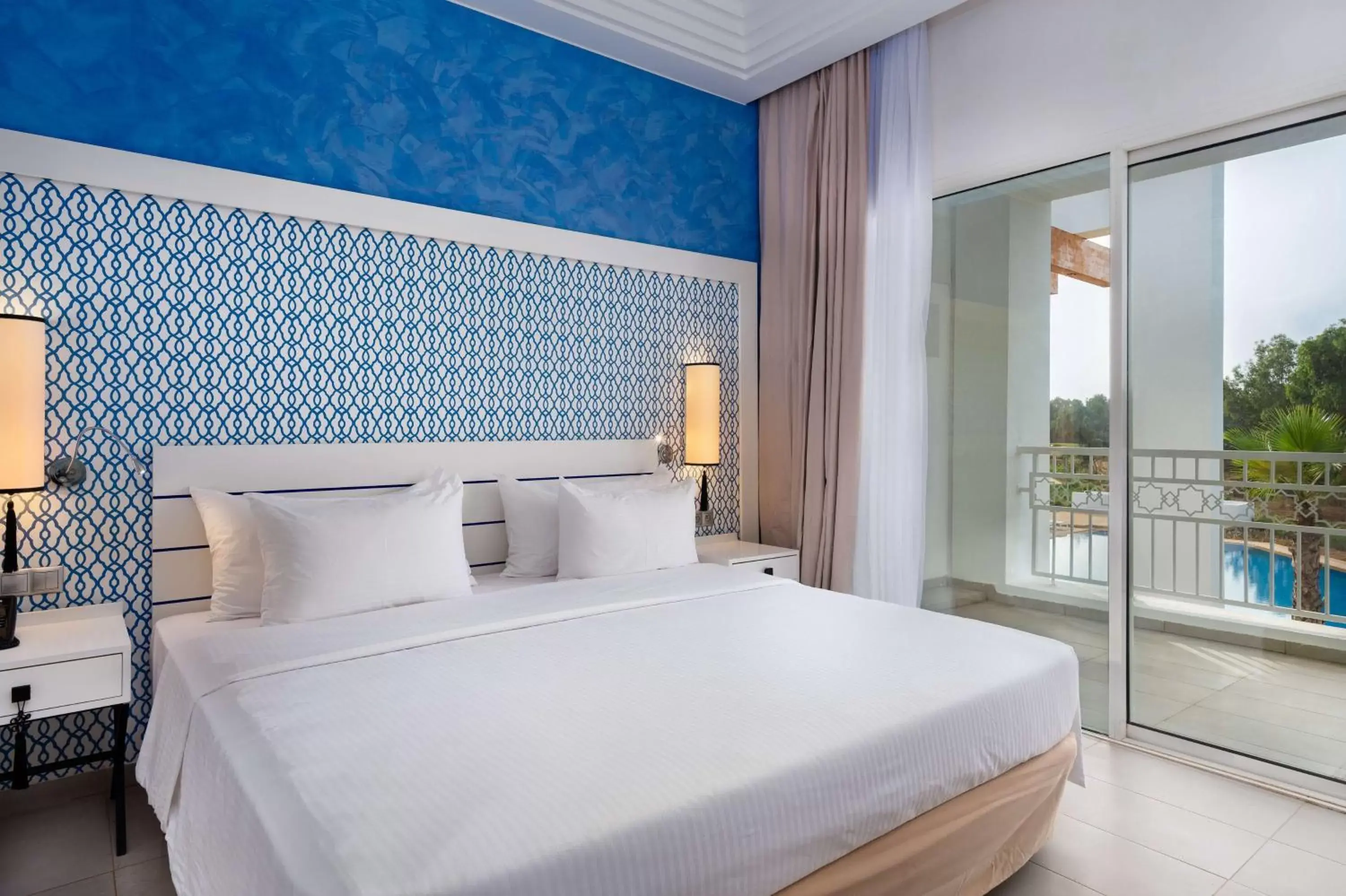 Bedroom, Bed in Radisson Blu Resort, Saidia Garden Bedroom, Bed in Radisson Blu Resort, Saidia Garden