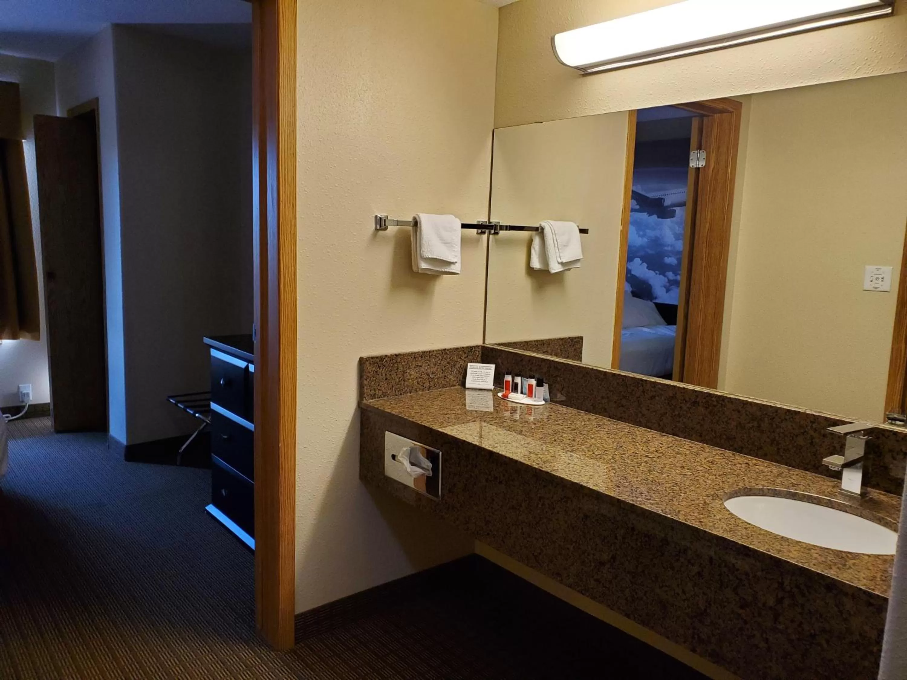 Bathroom in Super 8 by Wyndham Edmonton International Airport