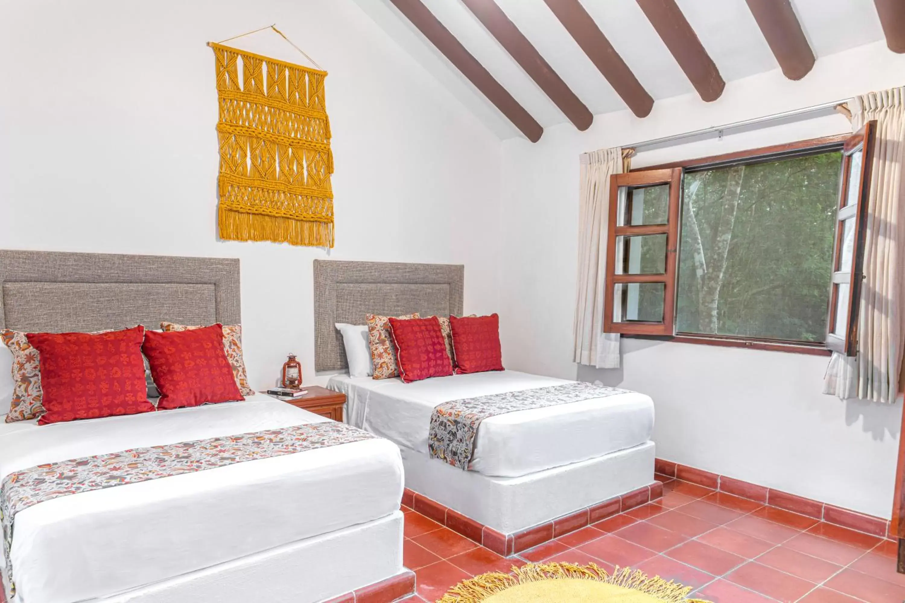 Bedroom, Bed in Hacienda San Miguel Yucatan