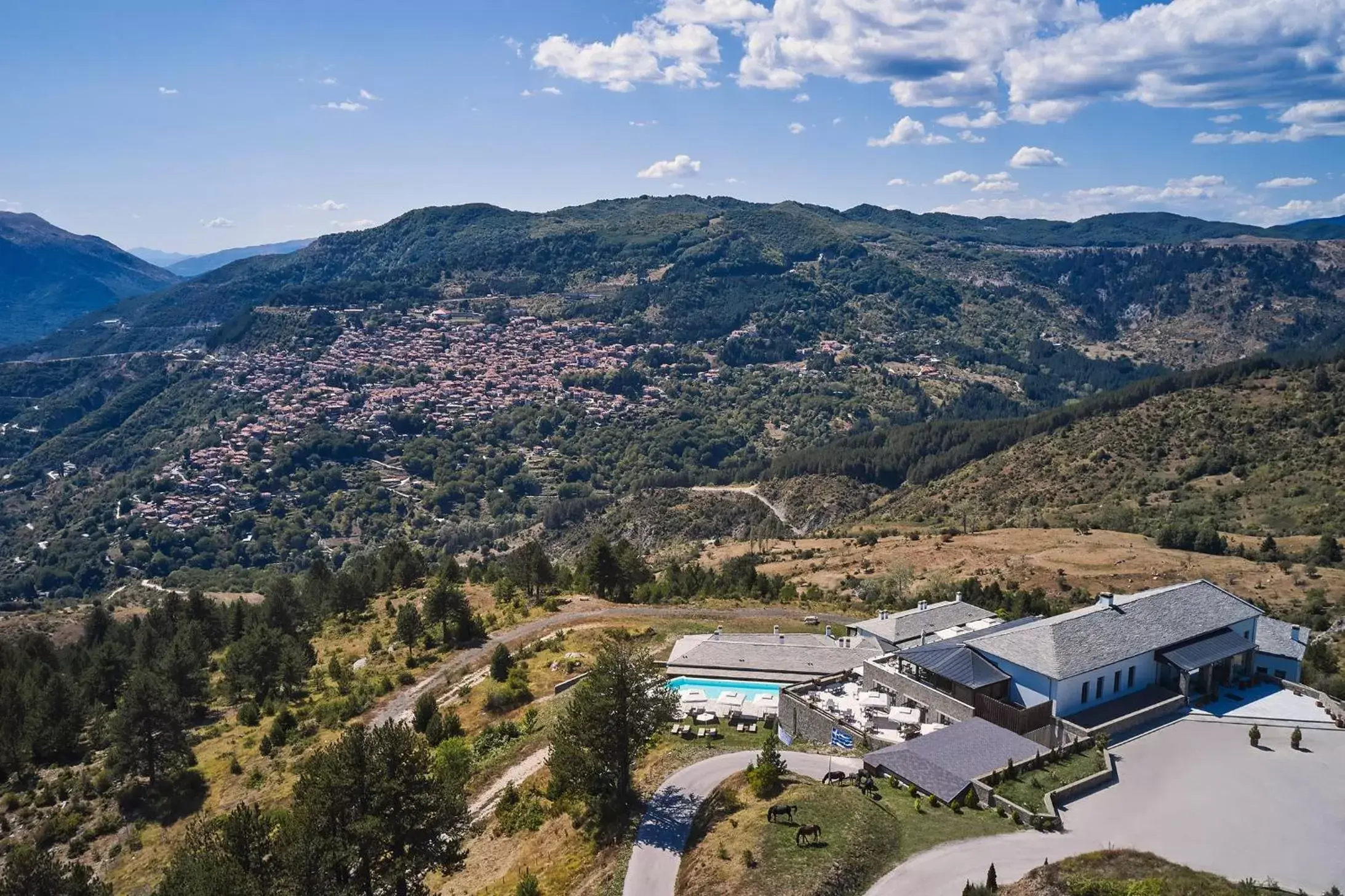 Bird's eye view in Grand Forest Metsovo - Leading Hotels of the World Bird's eye view in Grand Forest Metsovo - Leading Hotels of the World