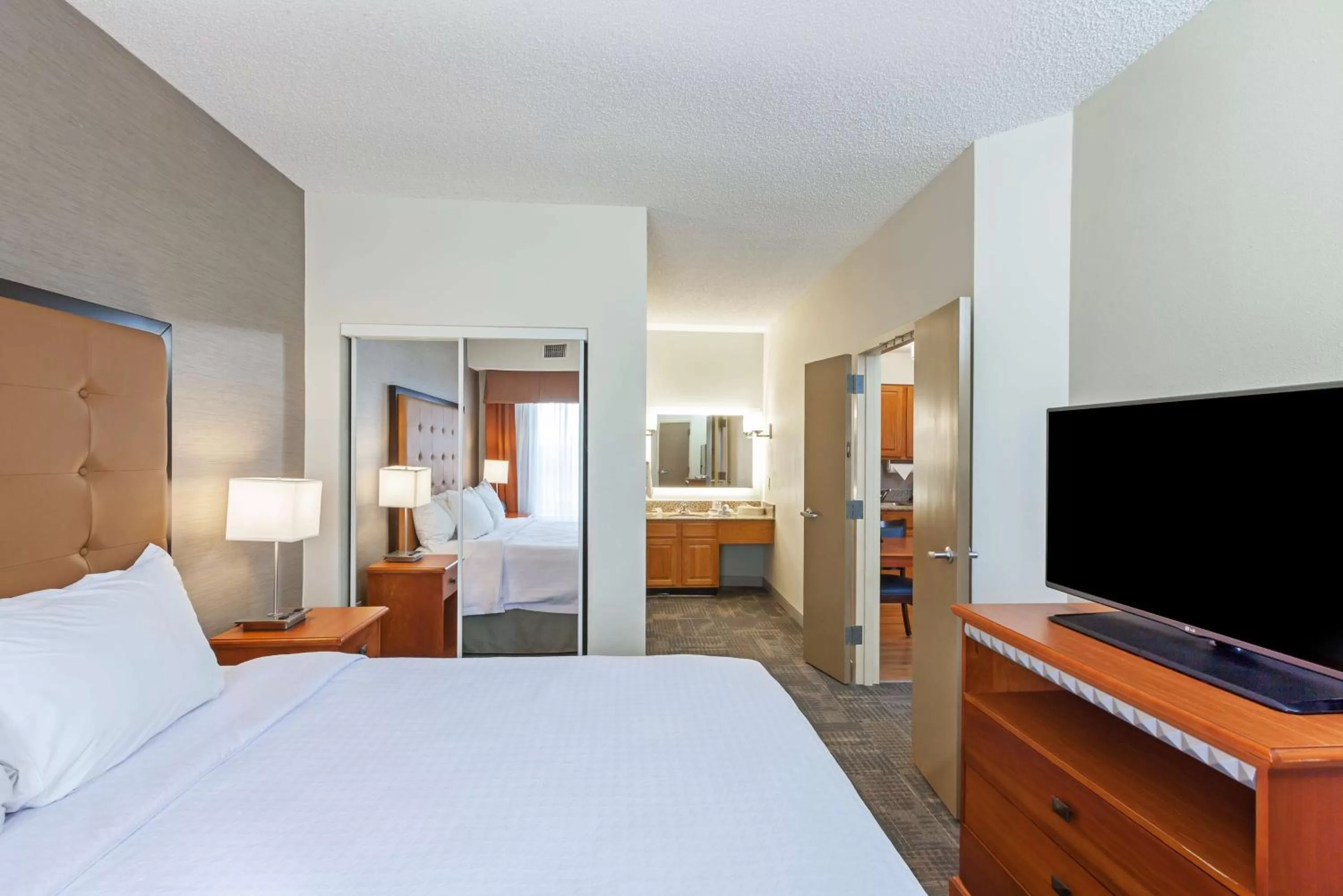 Bed in Homewood Suites by Hilton Brownsville