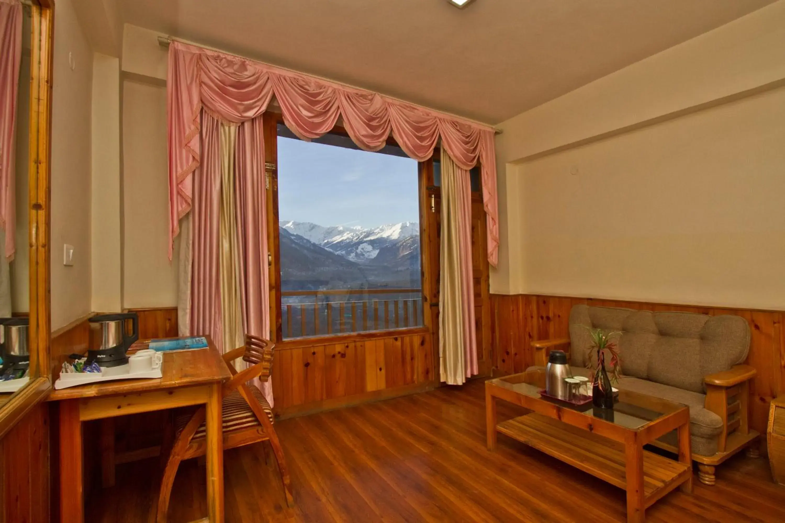 Mountain view in Sarthak Resorts-Reside in Nature with Best View, 9 kms from Mall Road Manali