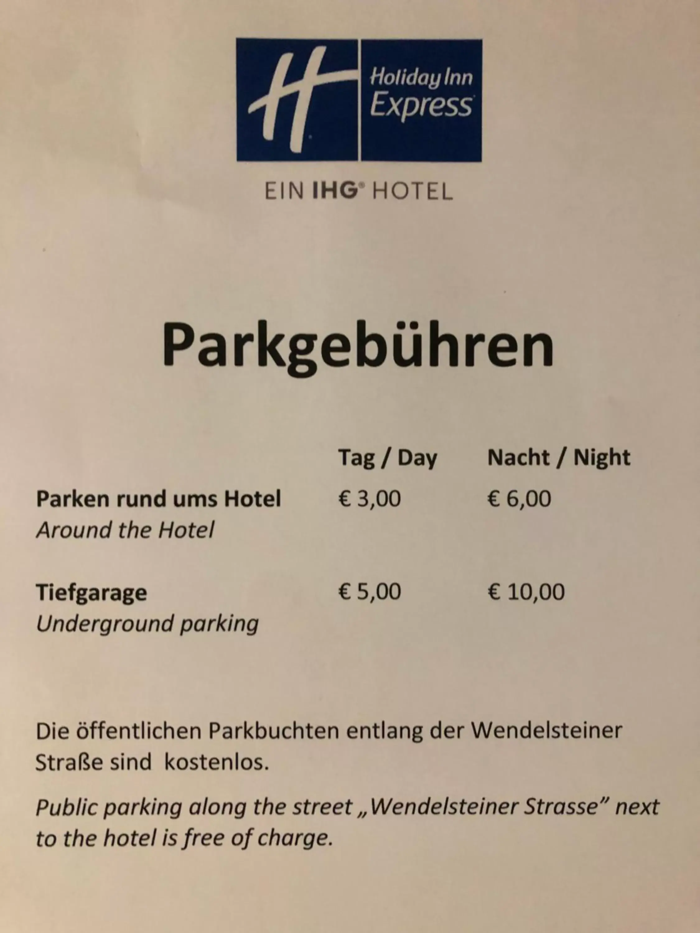 Parking in Holiday Inn Express Nürnberg-Schwabach