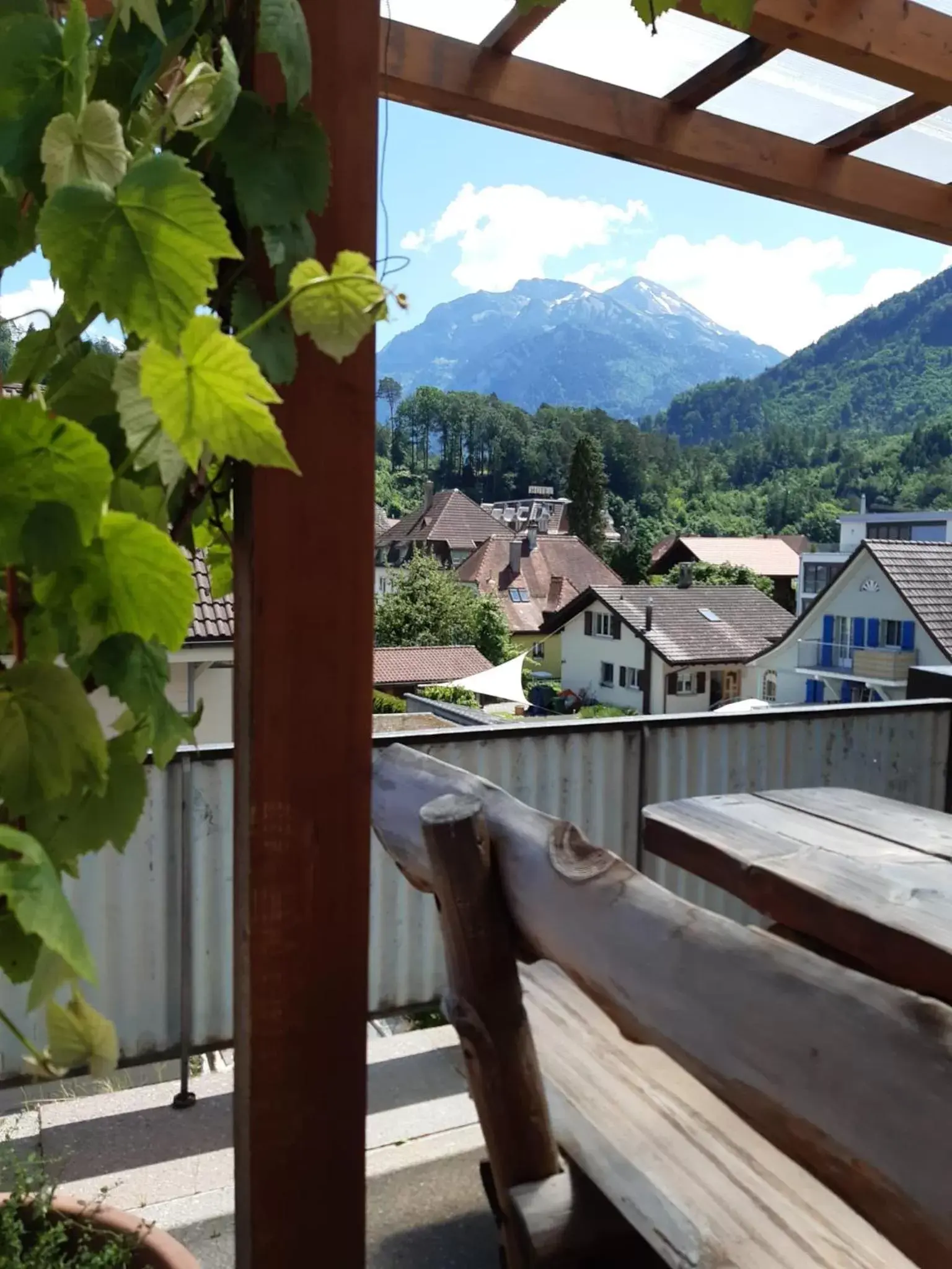 Balcony/Terrace, Mountain View in Hotel Lötschberg