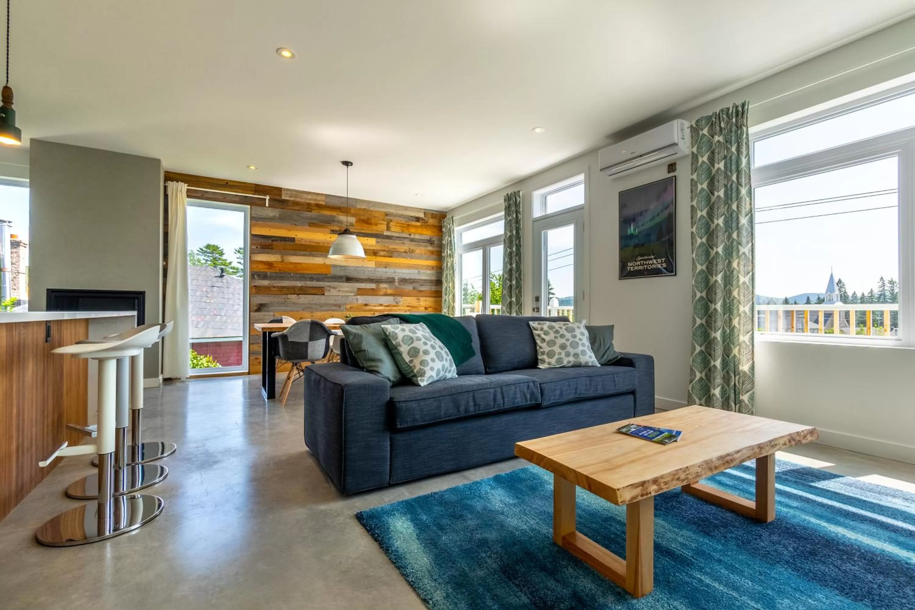 Living room in Hôtel Val-David - Appartements de la Gare