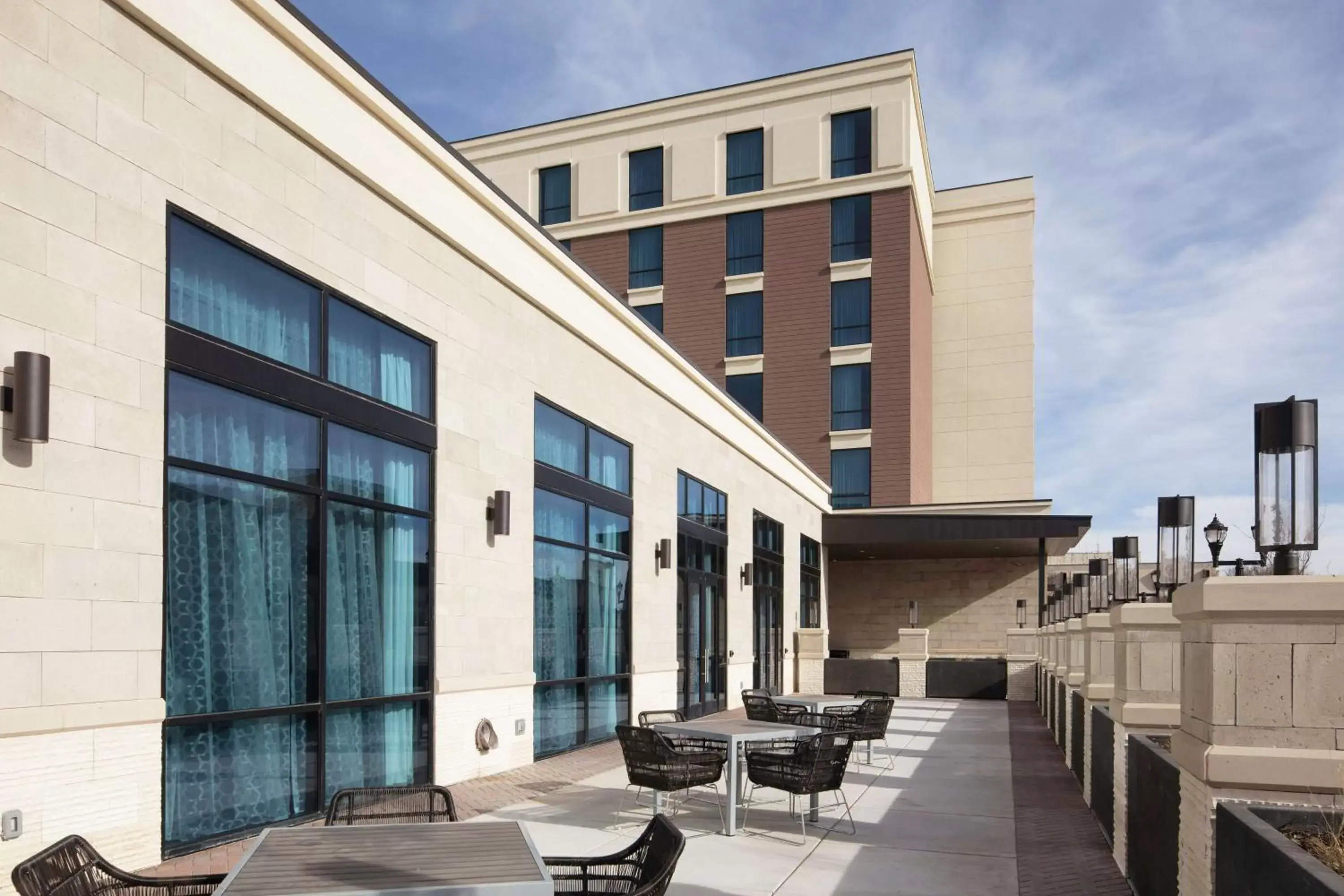 Patio, Property Building in Embassy Suites Amarillo Downtown
