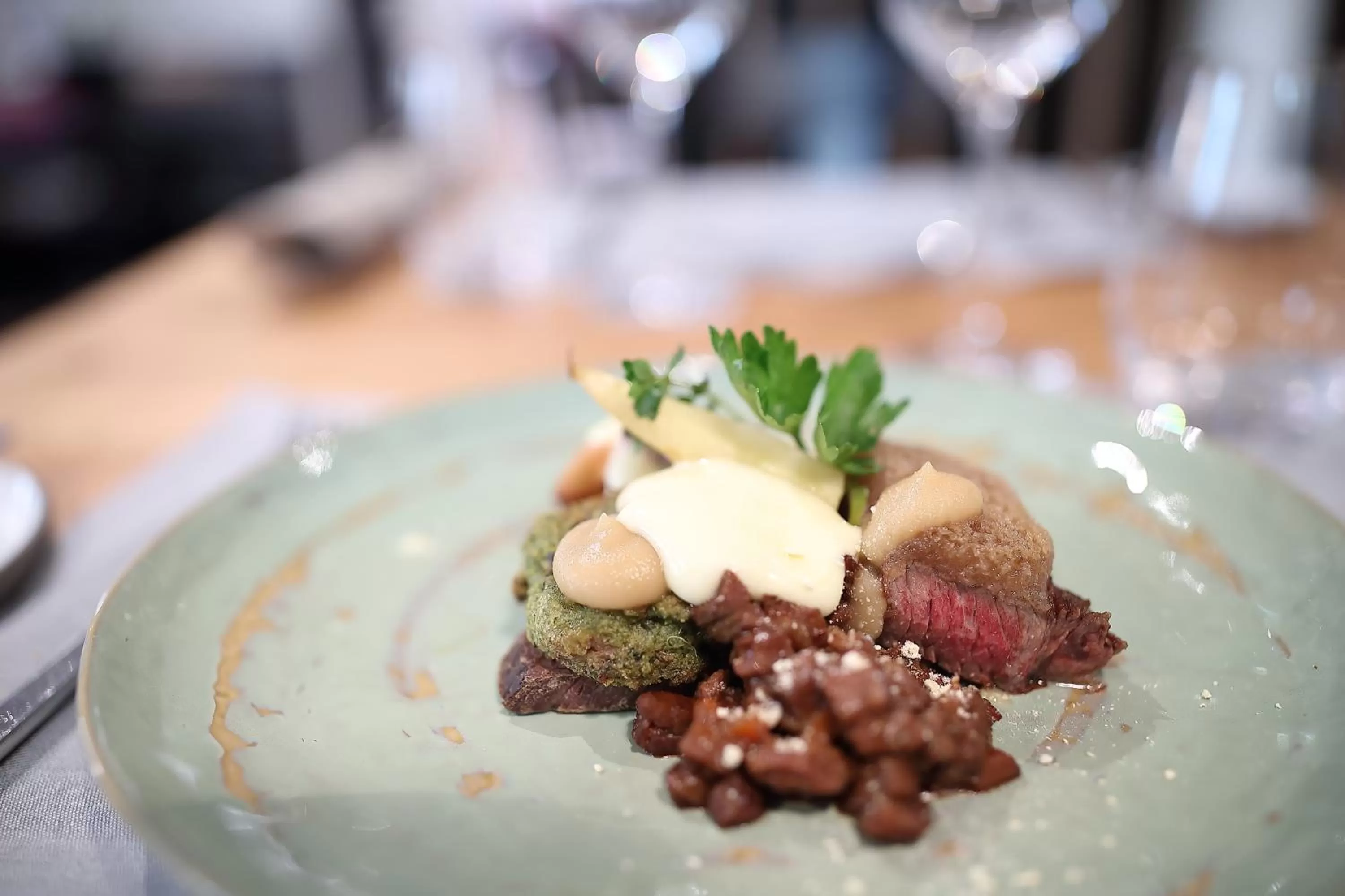 Food close-up in Biohotel-Restaurant Rose