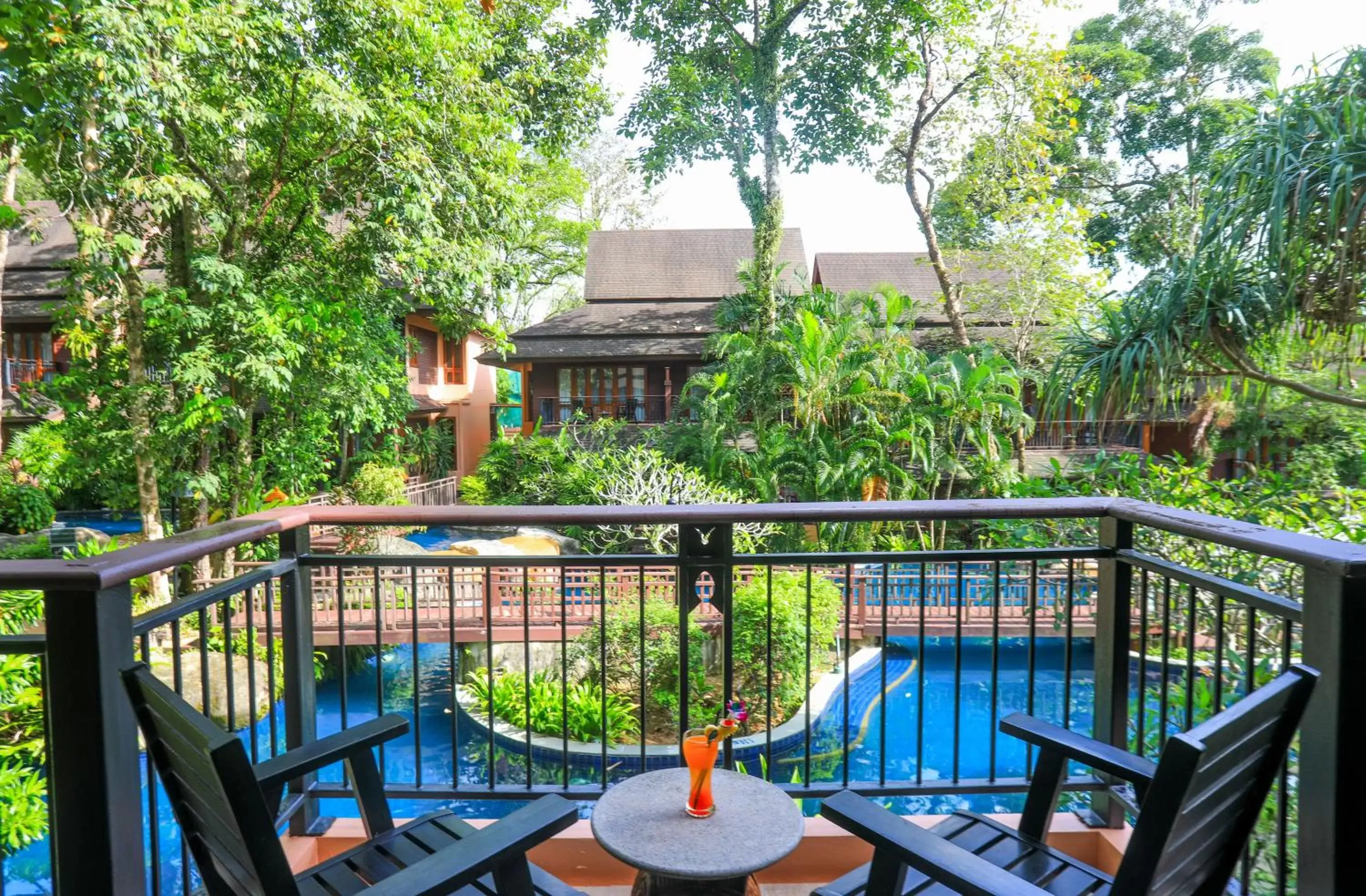 Balcony/Terrace, Pool View in Khaolak Merlin Resort - SHA Extra Plus