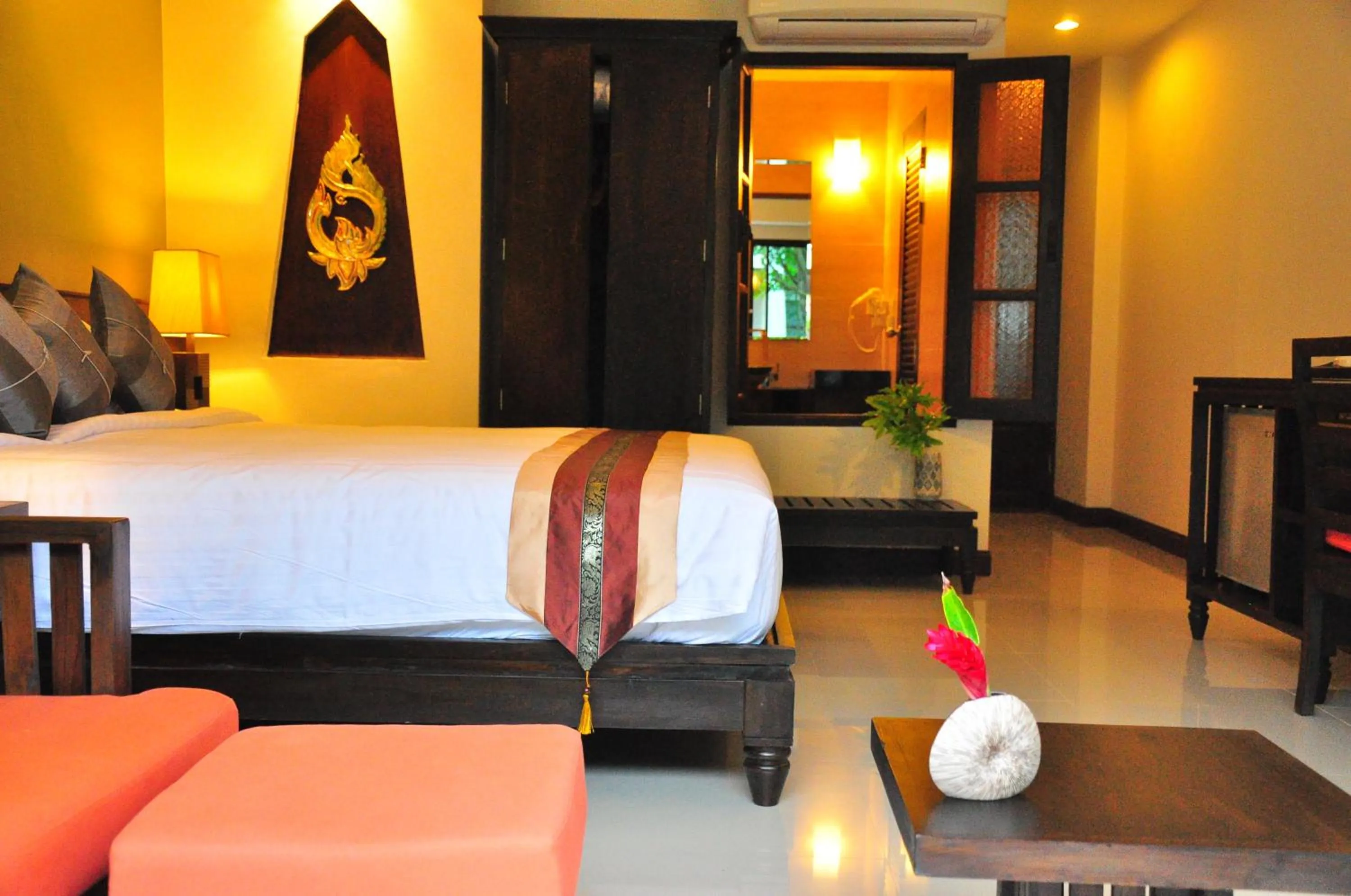 Decorative detail, Bed in Navatara Phuket Resort