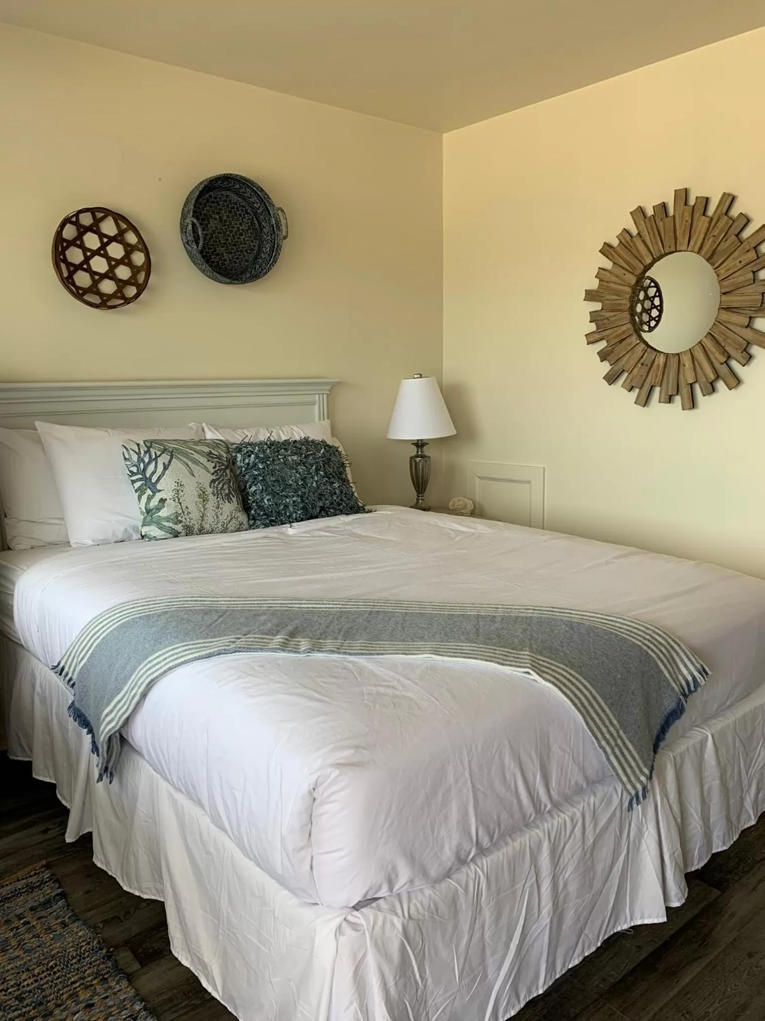 Bed in Ocean Glass Inn