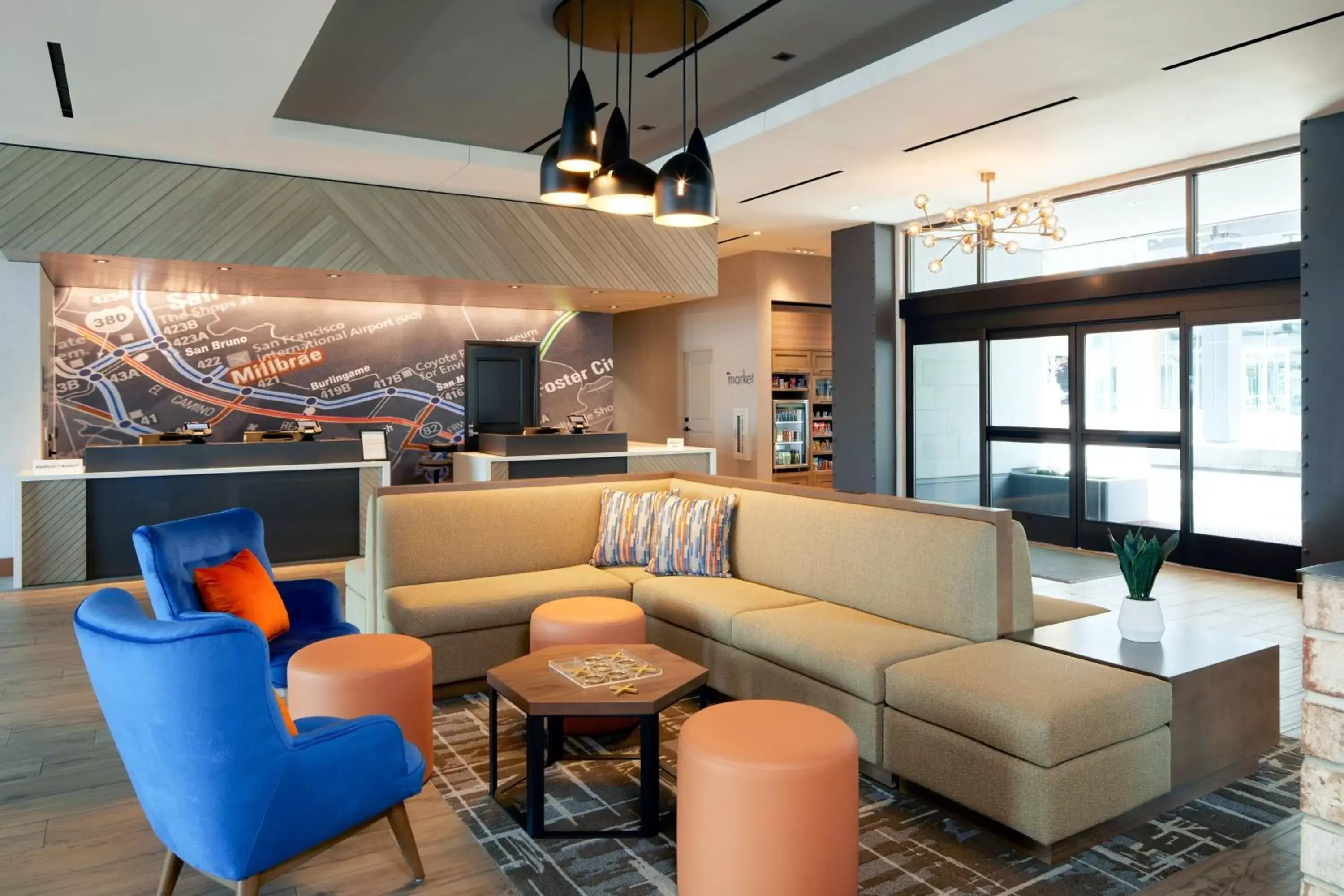 Lobby or reception, Seating Area in Residence Inn by Marriott San Francisco Airport Millbrae Station