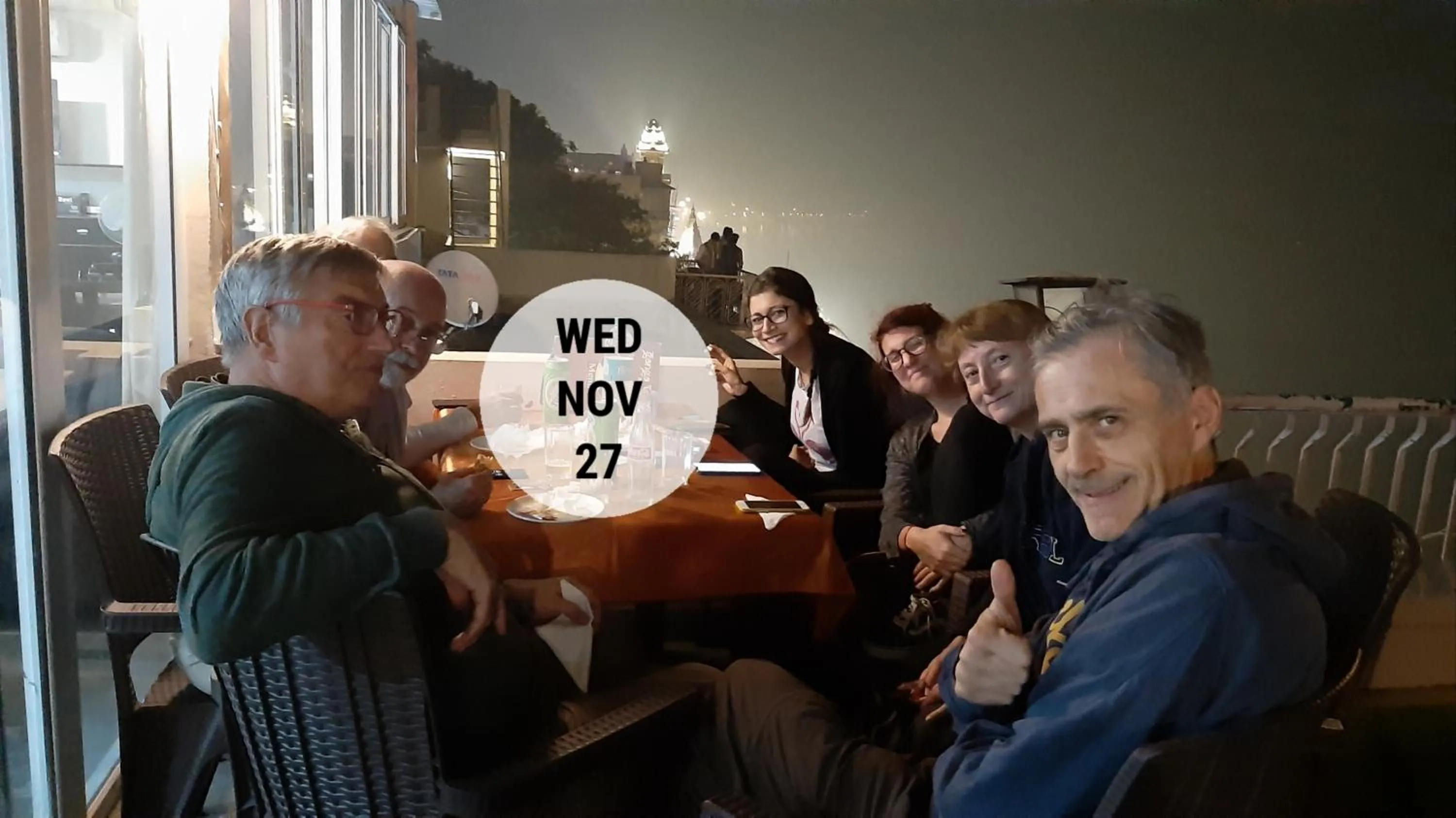 People in Hotel Sita (place on the heritage ghats of benaras)