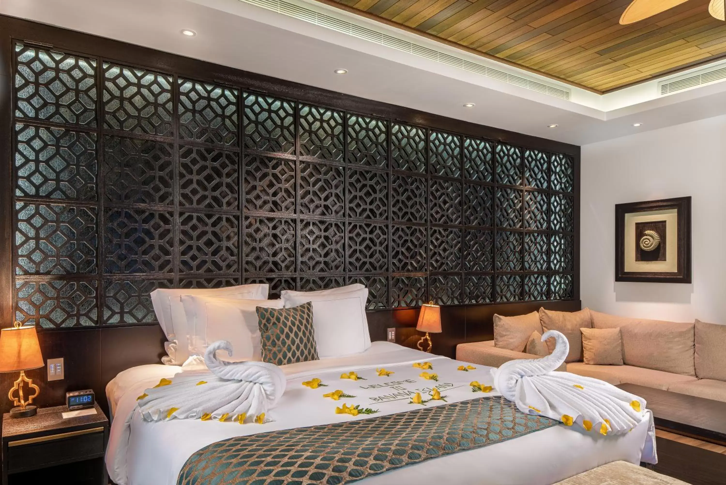 Bed in Banana Island Resort Doha by Anantara