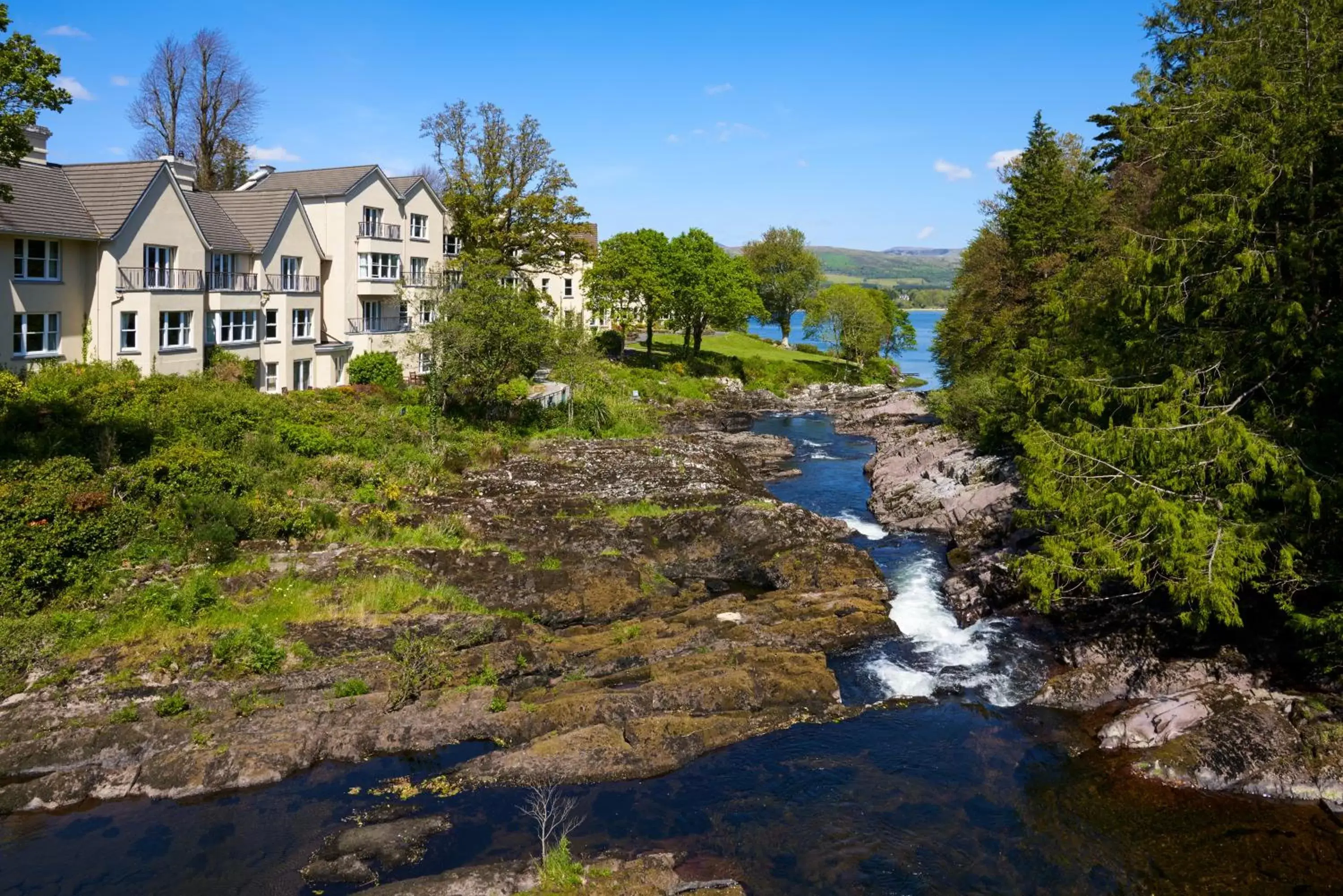 Bird's eye view in Sheen Falls Lodge