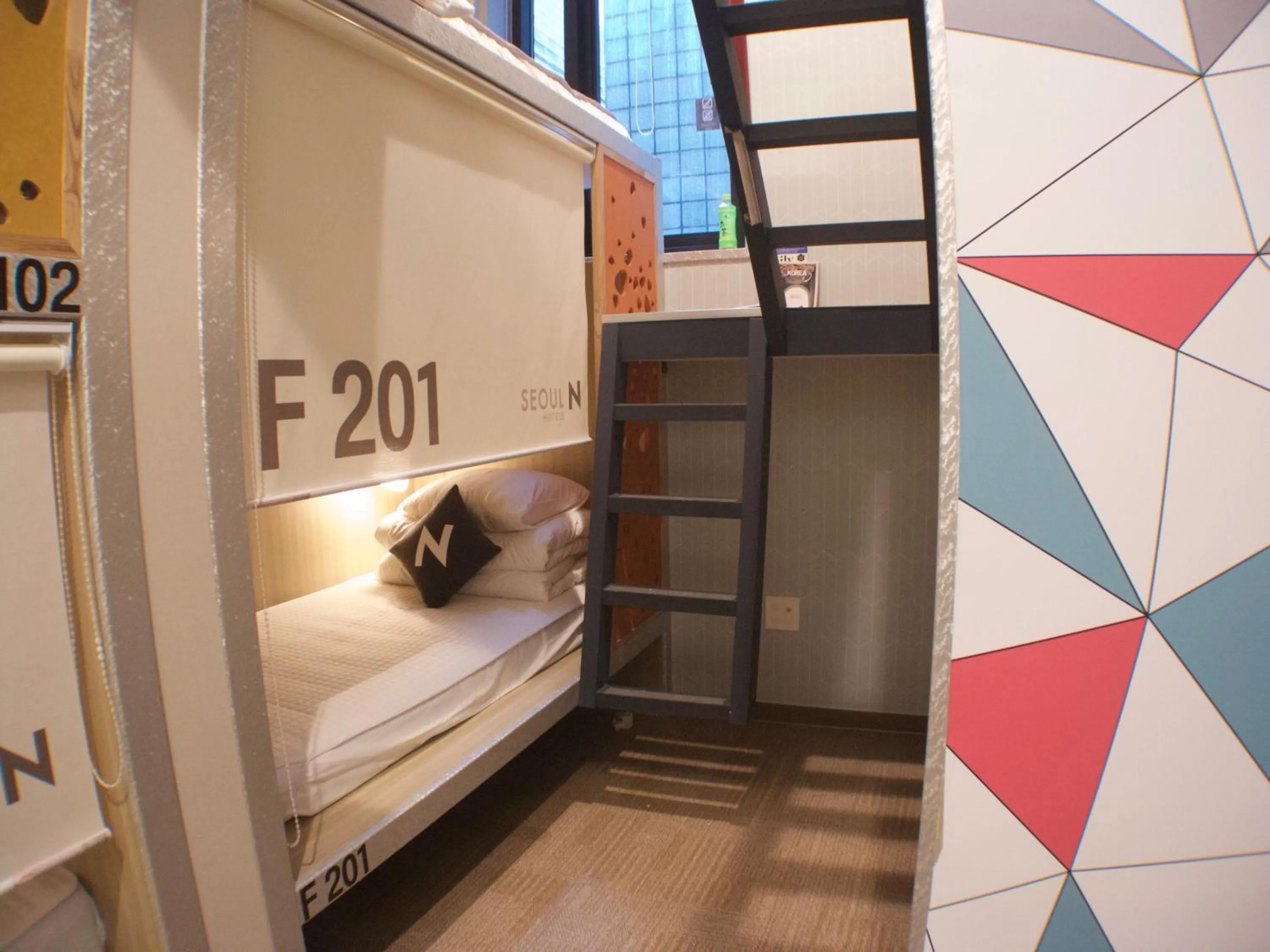 Decorative detail, Bed in Seoul N Hotel Dongdaemun